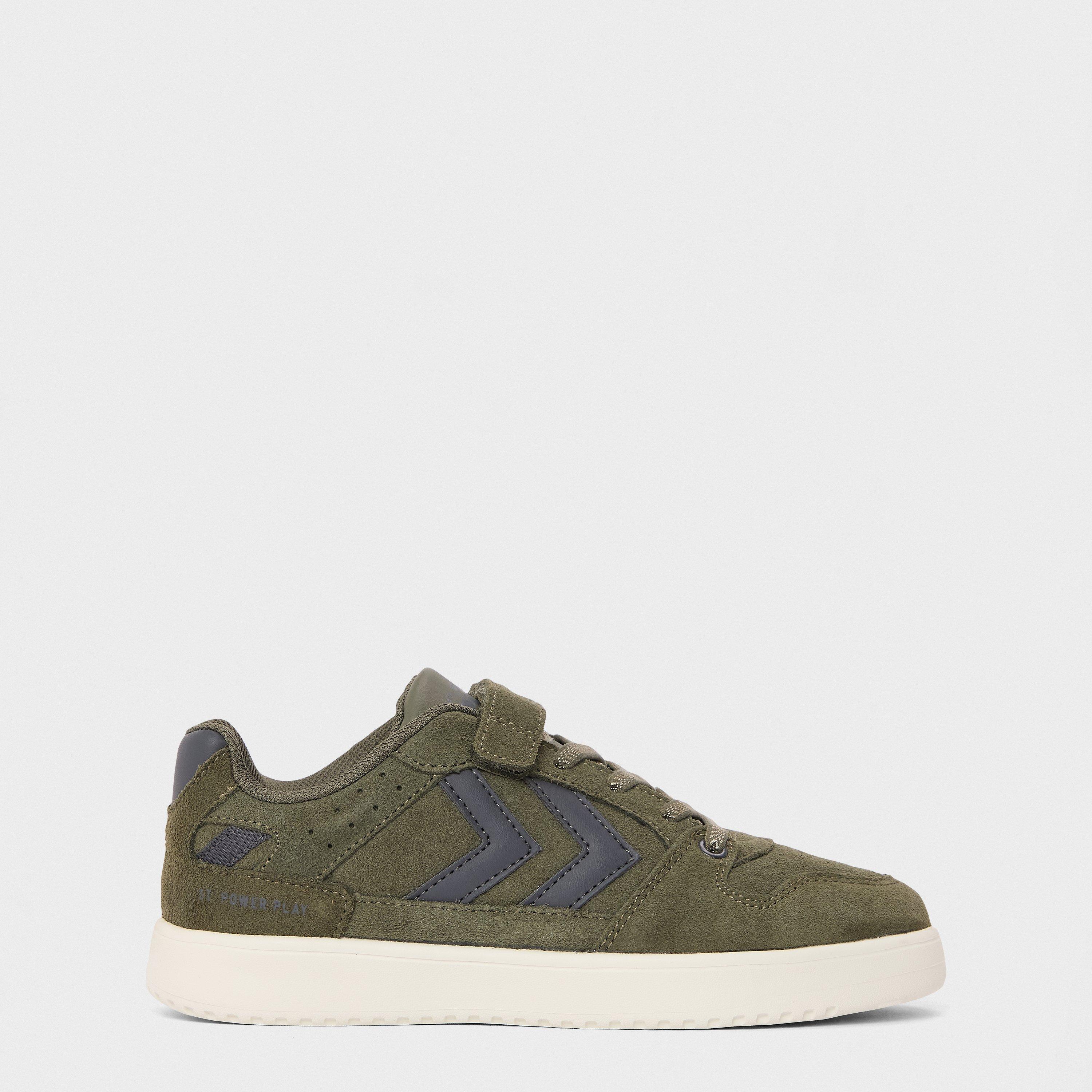 Dusty Olive - Hummel - Kids' Power Suede Low-Top Trainers - 1
