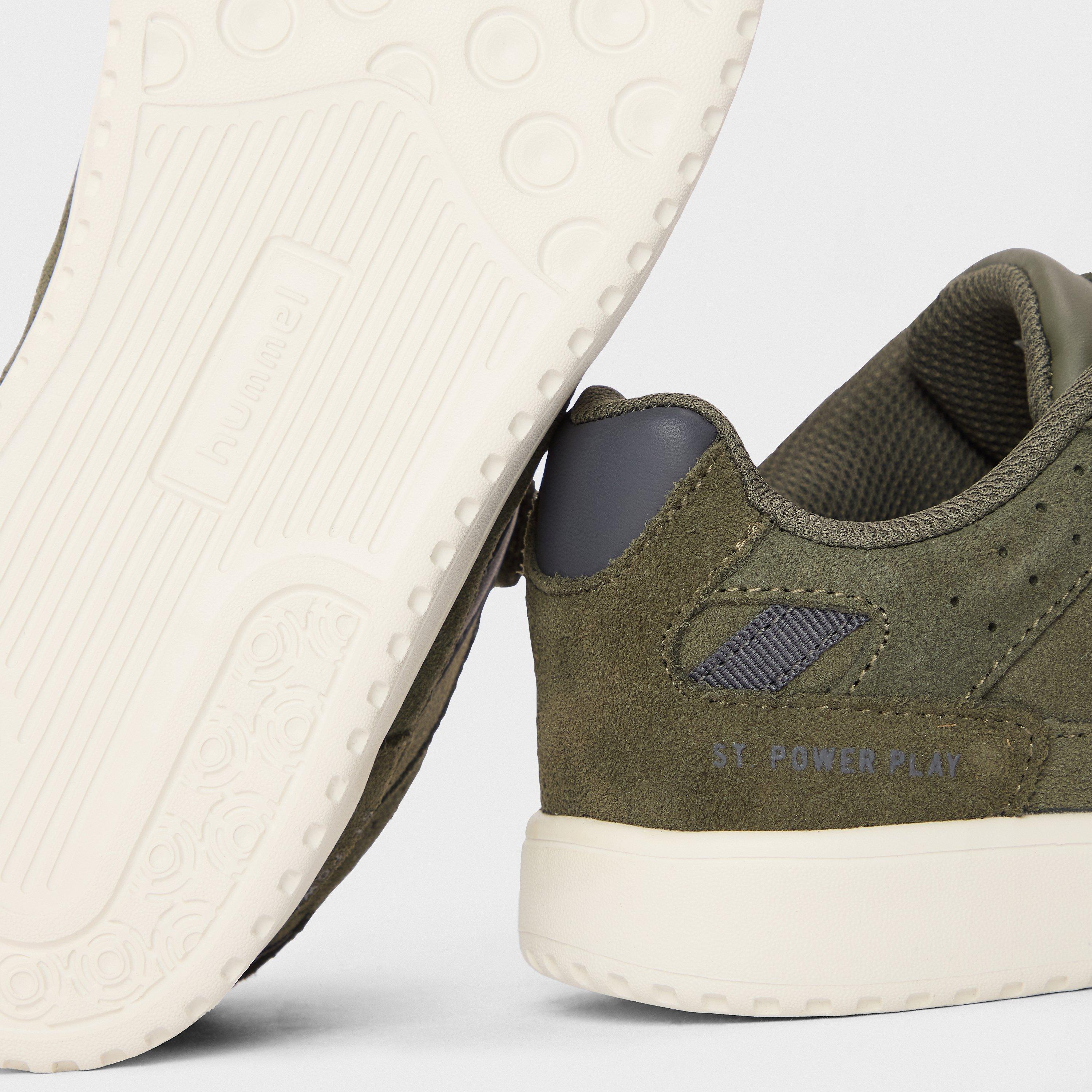 Olive Polveroso - Hummel - Power Suede Low-Top Trainers - 3