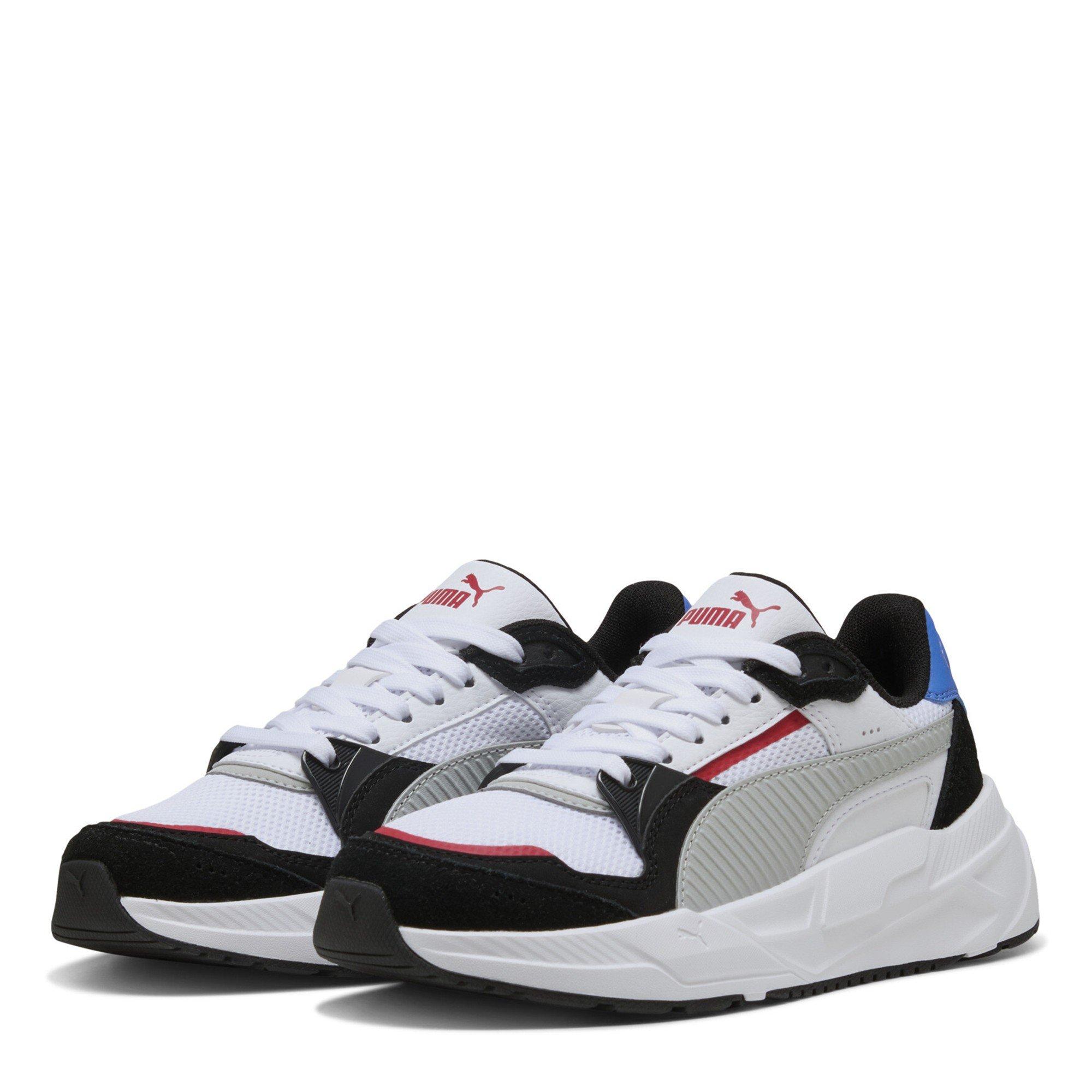 Puma  Kids ' Trinity Low-Top Trainers - White/Grey/R - 4 (37)