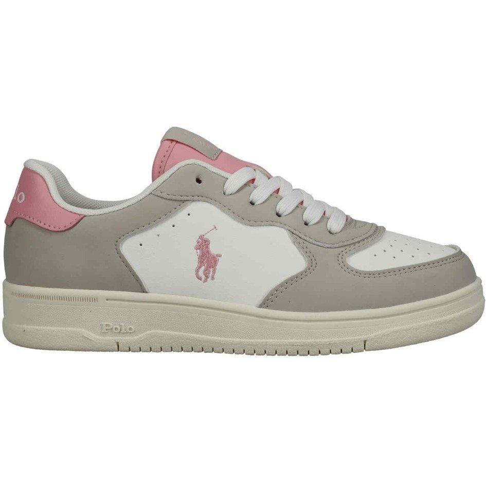 Gry/Wht/Pnk - Polo Ralph Lauren - Kids' Masters Court Chunky Trainers