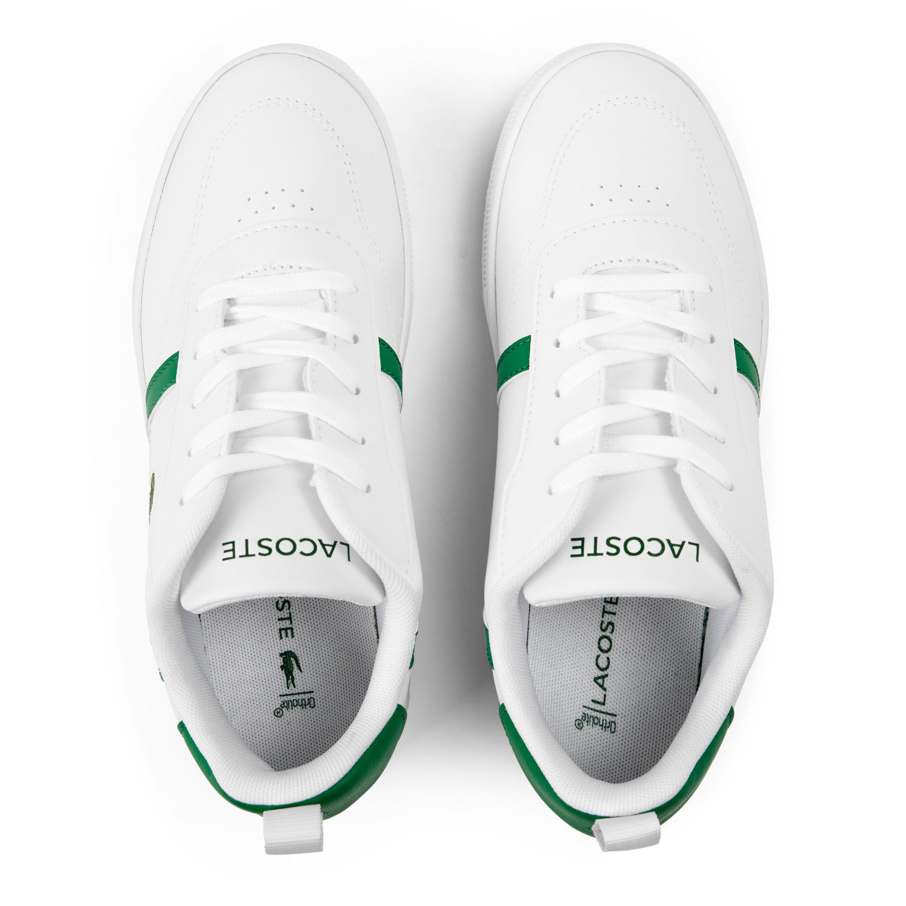 Wht/Grn 082 - Lacoste - Kids' T-Base Court Trainers - 6