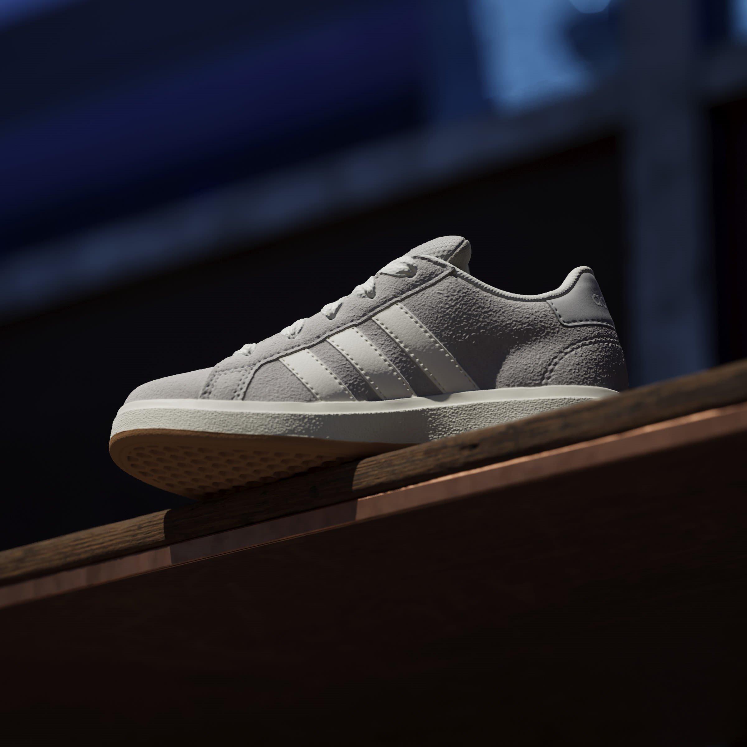 Grijs/Kauwgom - adidas - Grand Court 00s Trainers Juniors - 15