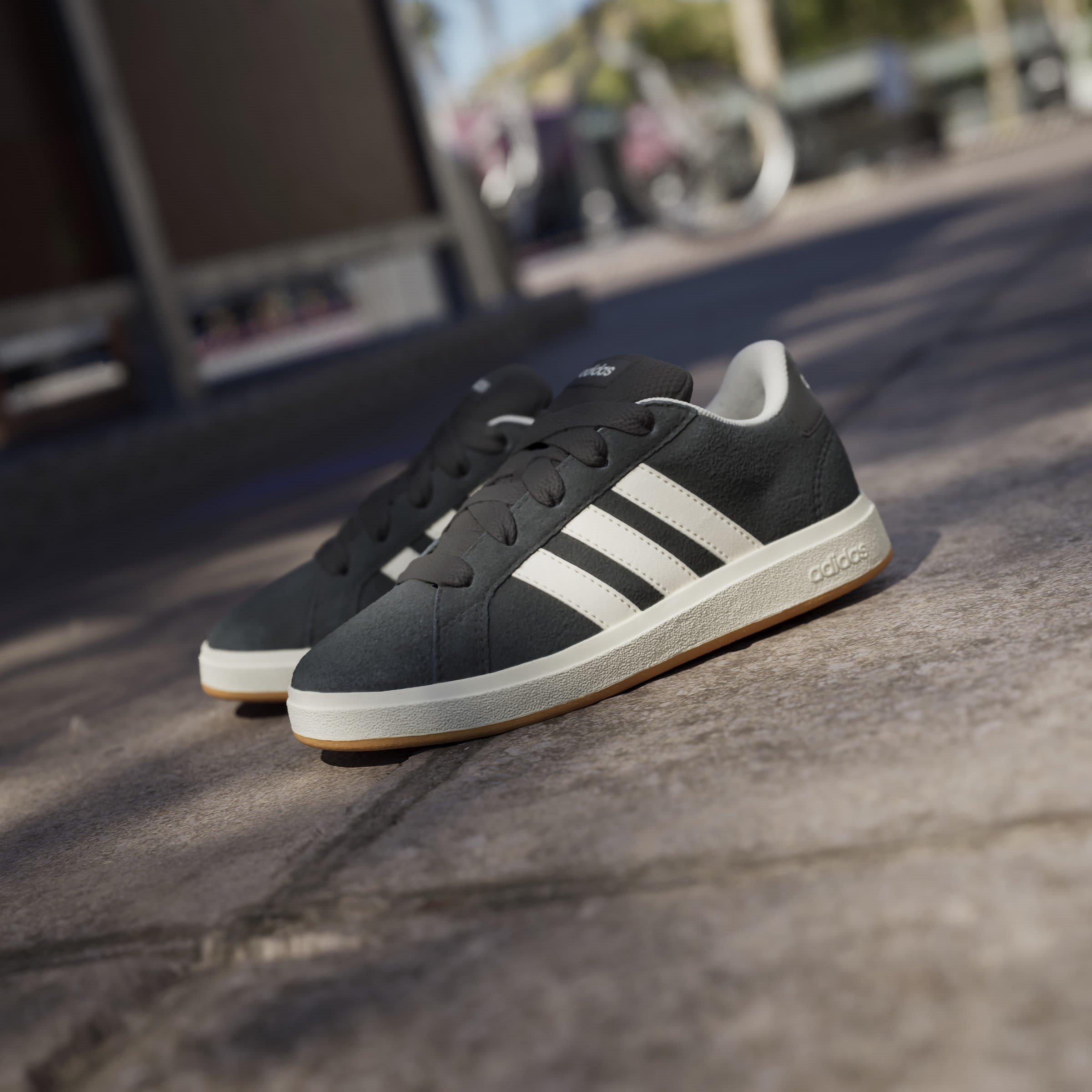 Black/Gum - adidas - Grand Court 00s Trainers Juniors - 16