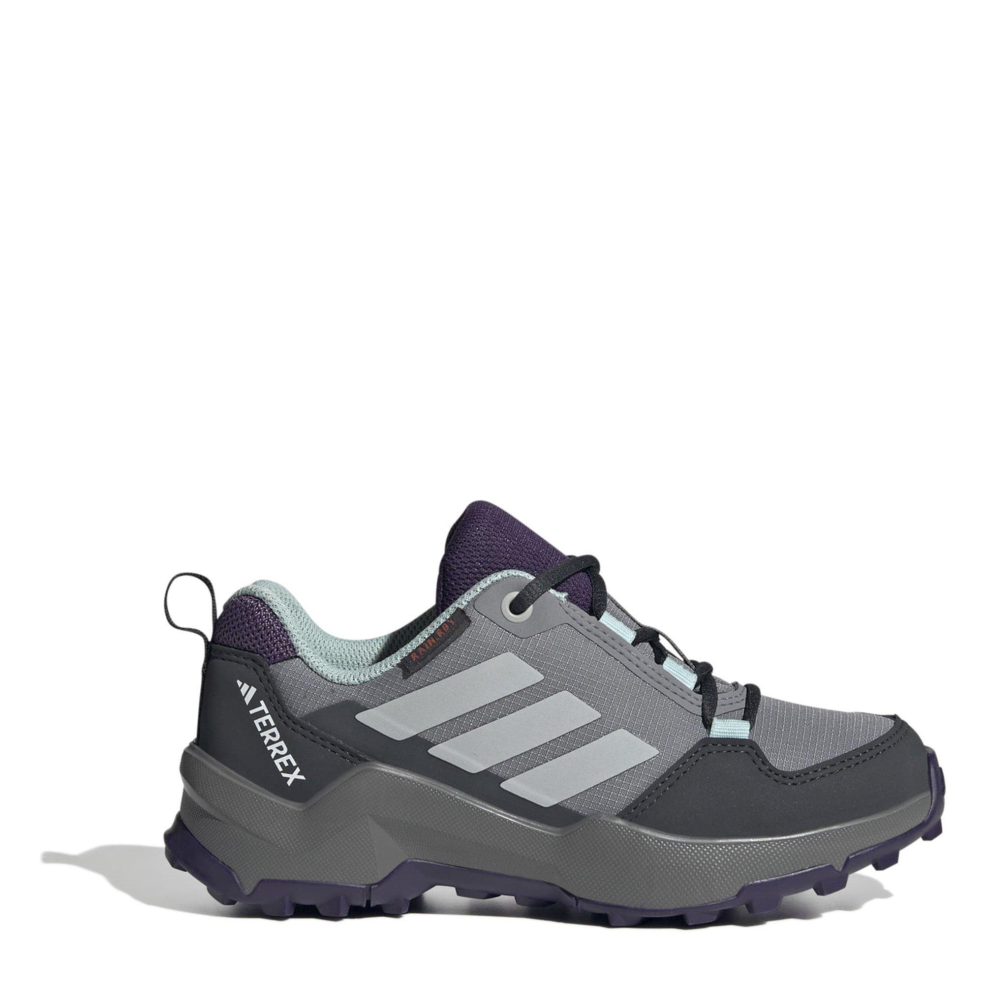 Adidas Boys Terrex Ax4r Hiking Shoes Juniors - Grey/Aqua - 4 (36.5)
