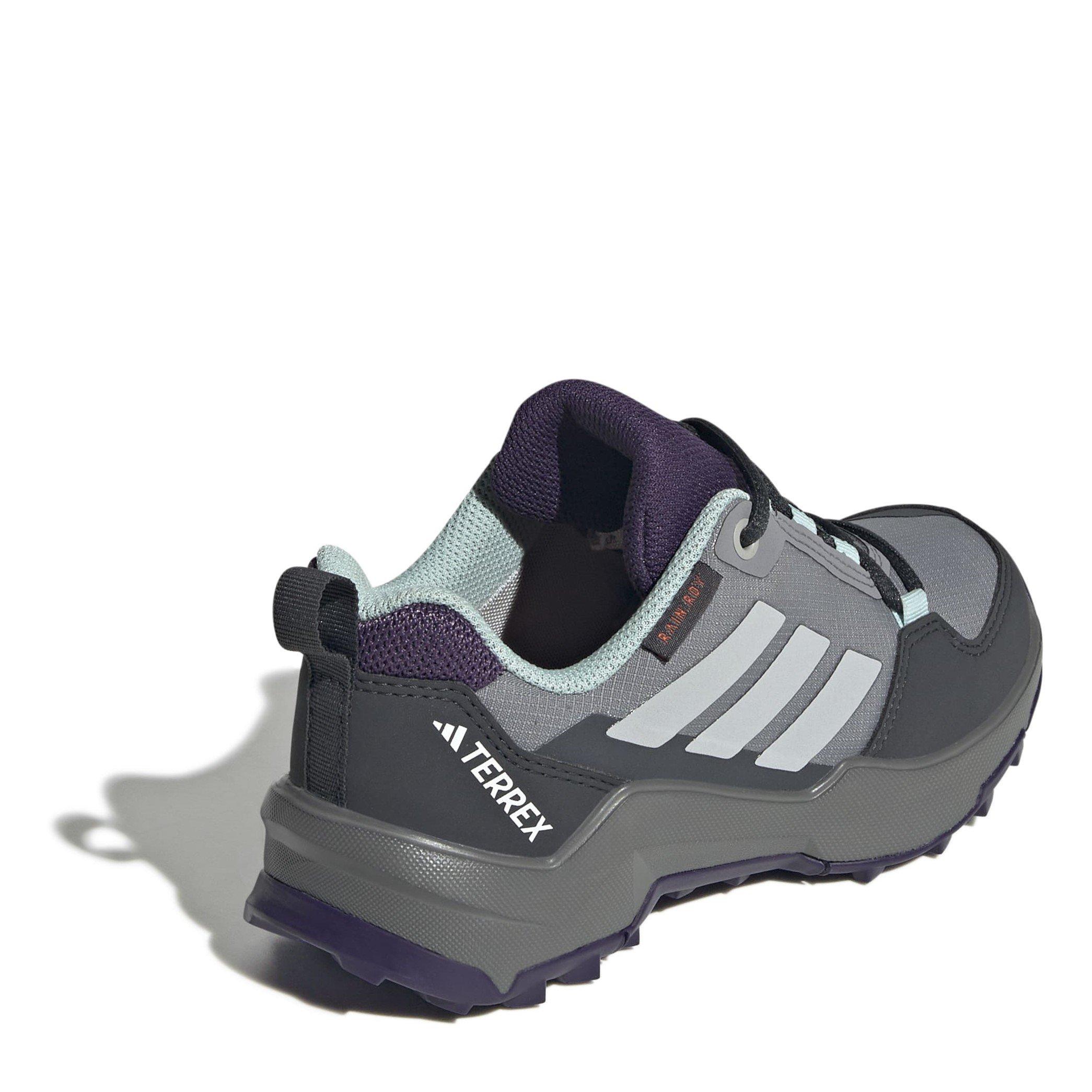 Cinza/Azul-água - adidas - Terrex AX4r Hiking Shoes Juniors - 4