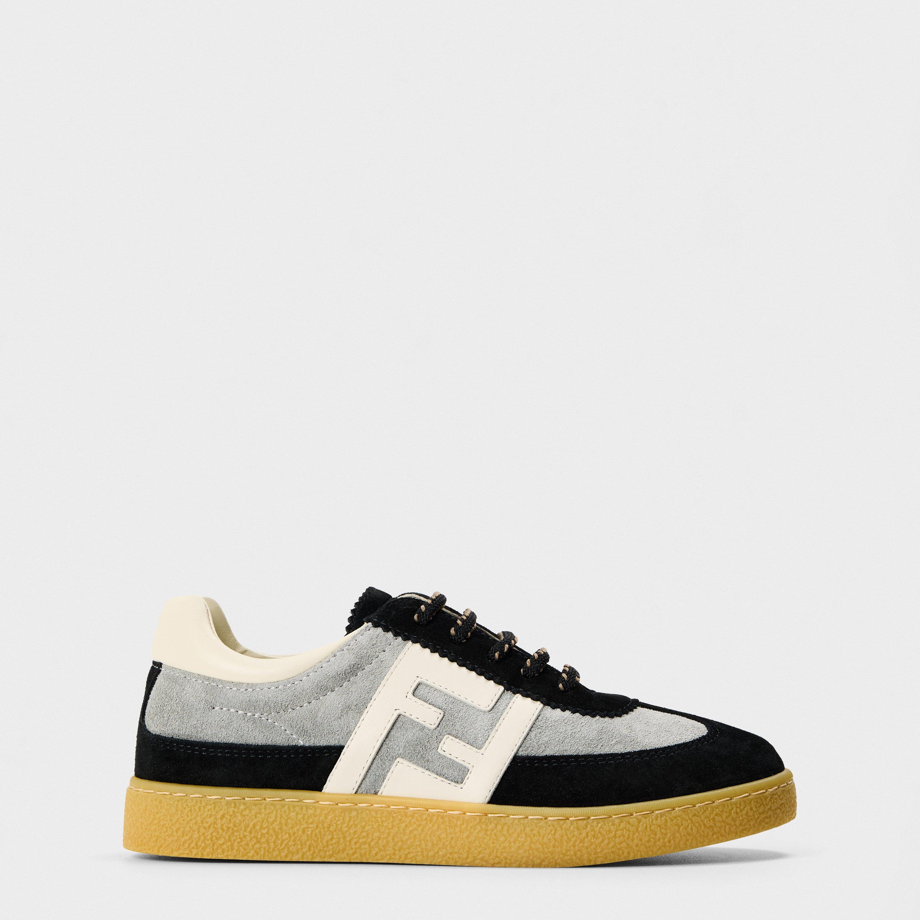 Fendi FF Trainers Juniors - Blk/Gry F1T0F - Size 6 (39)