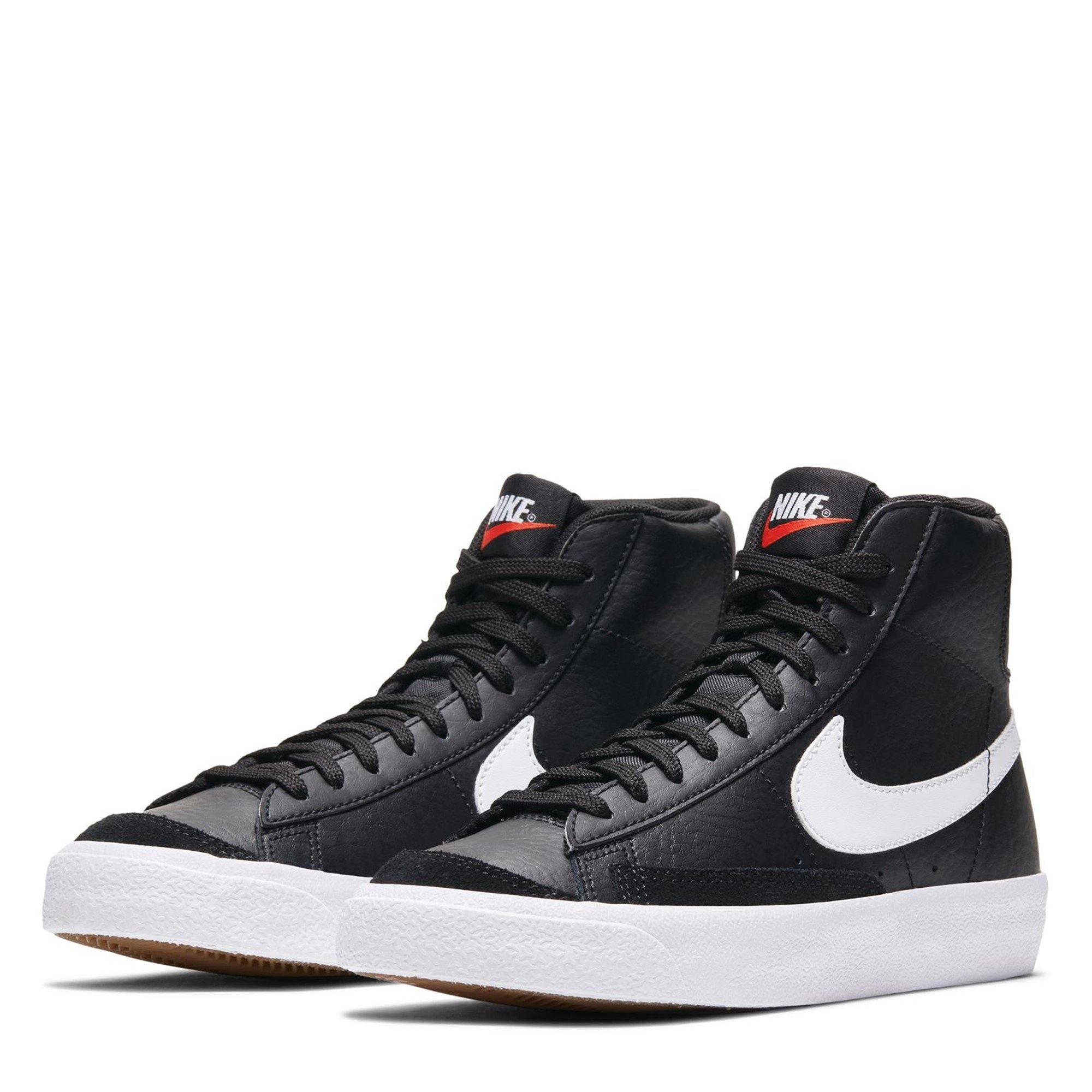 Schwarz/Weiß - Nike - Blazer Mid '77 Big Kids' Shoes - 3
