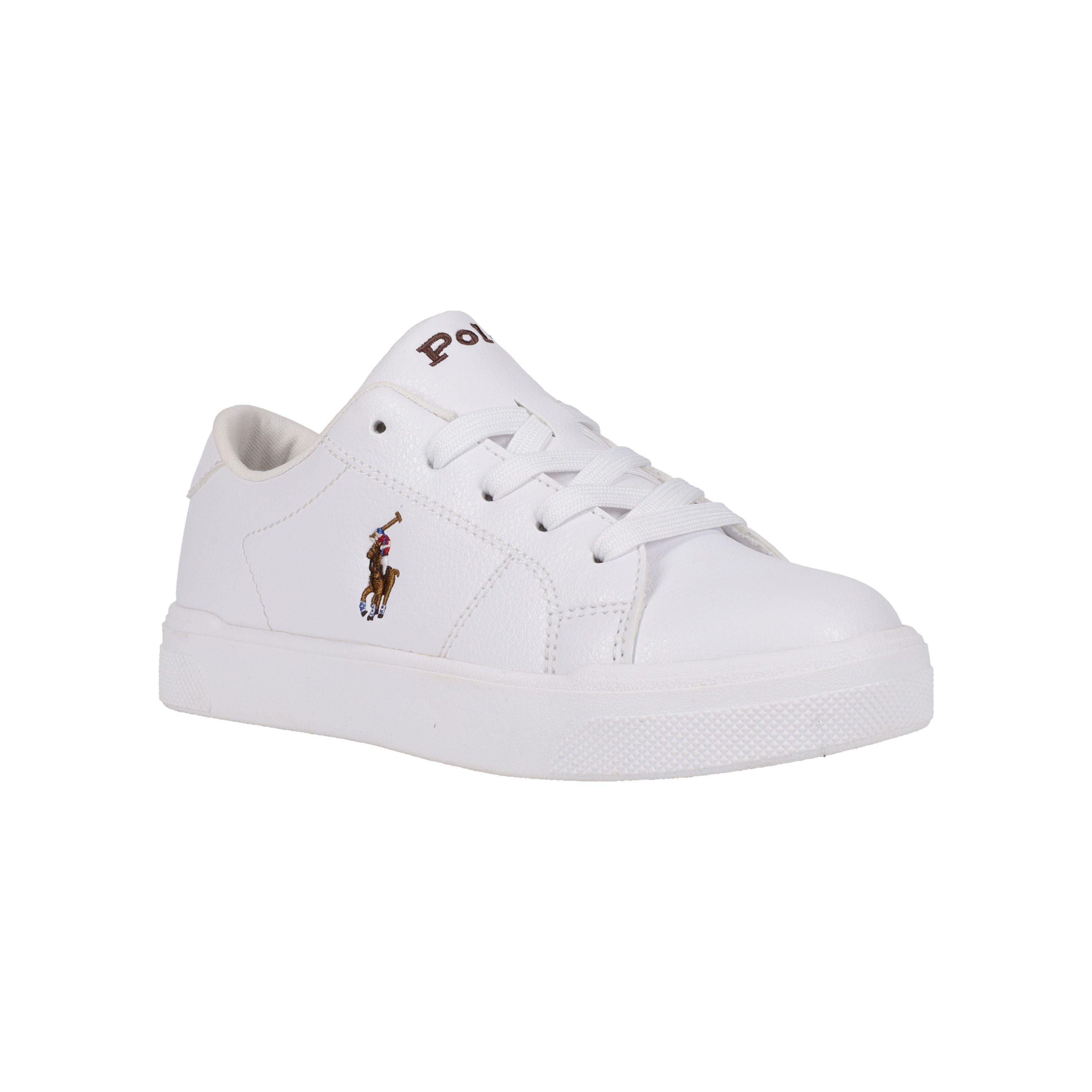 Polo Ralph Lauren Juniors Sutton Low-Top Trainers - White/Multi PP - Size 4 (36)