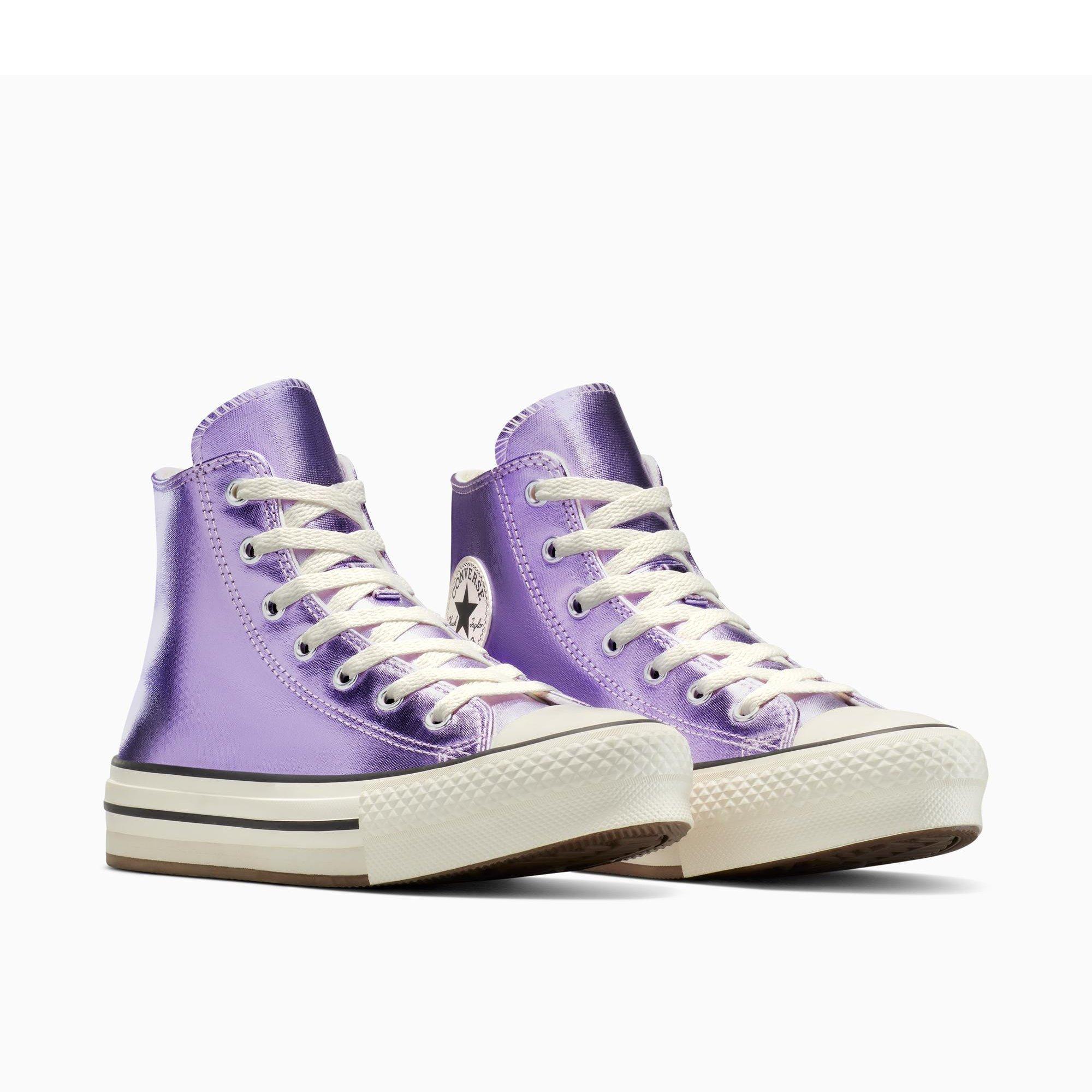 500-Purple/Eg - Converse - Kids' Chuck Taylor All Star Eva High-Top Trainers - 3
