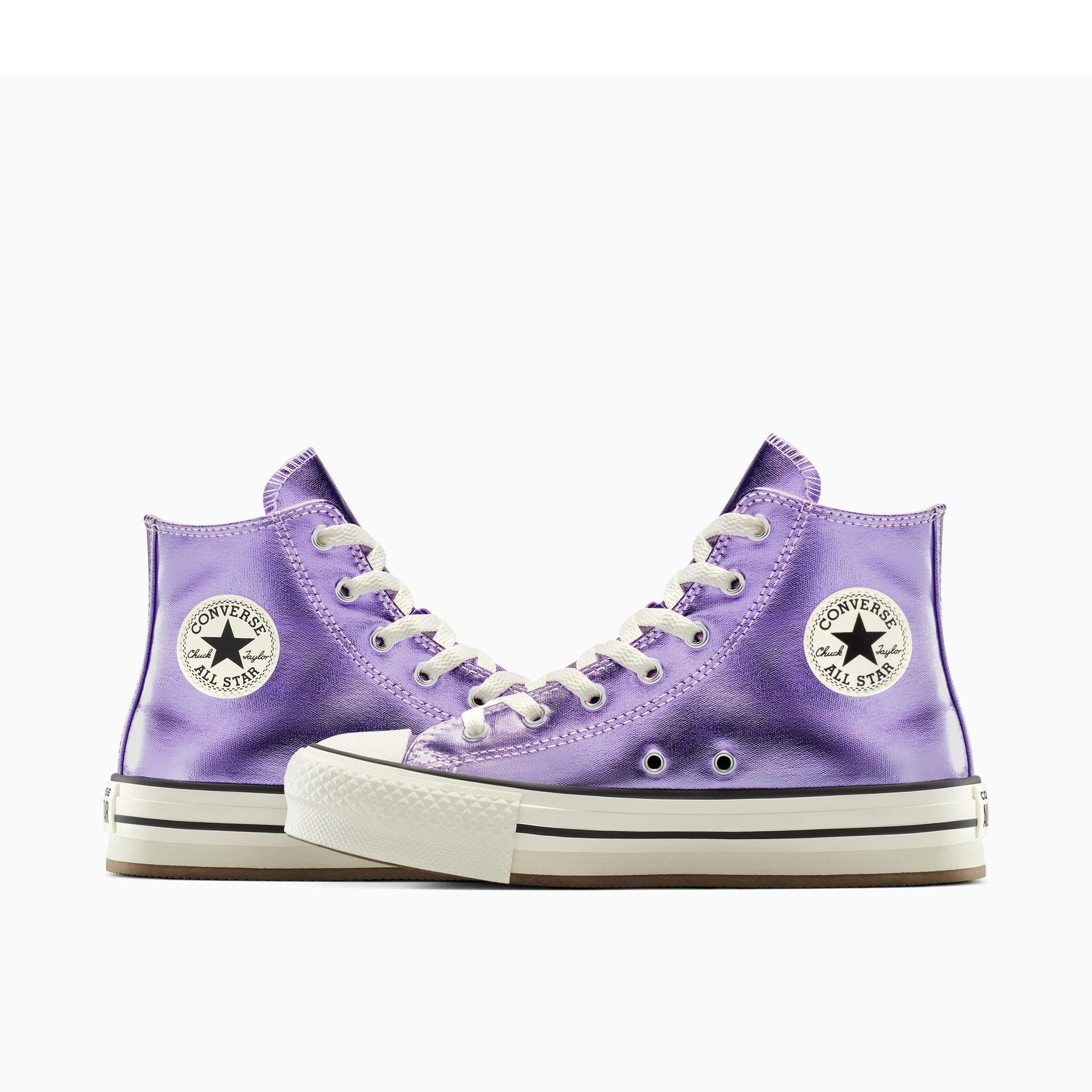 500-Purple/Eg - Converse - Kids' Chuck Taylor All Star Eva High-Top Trainers - 4