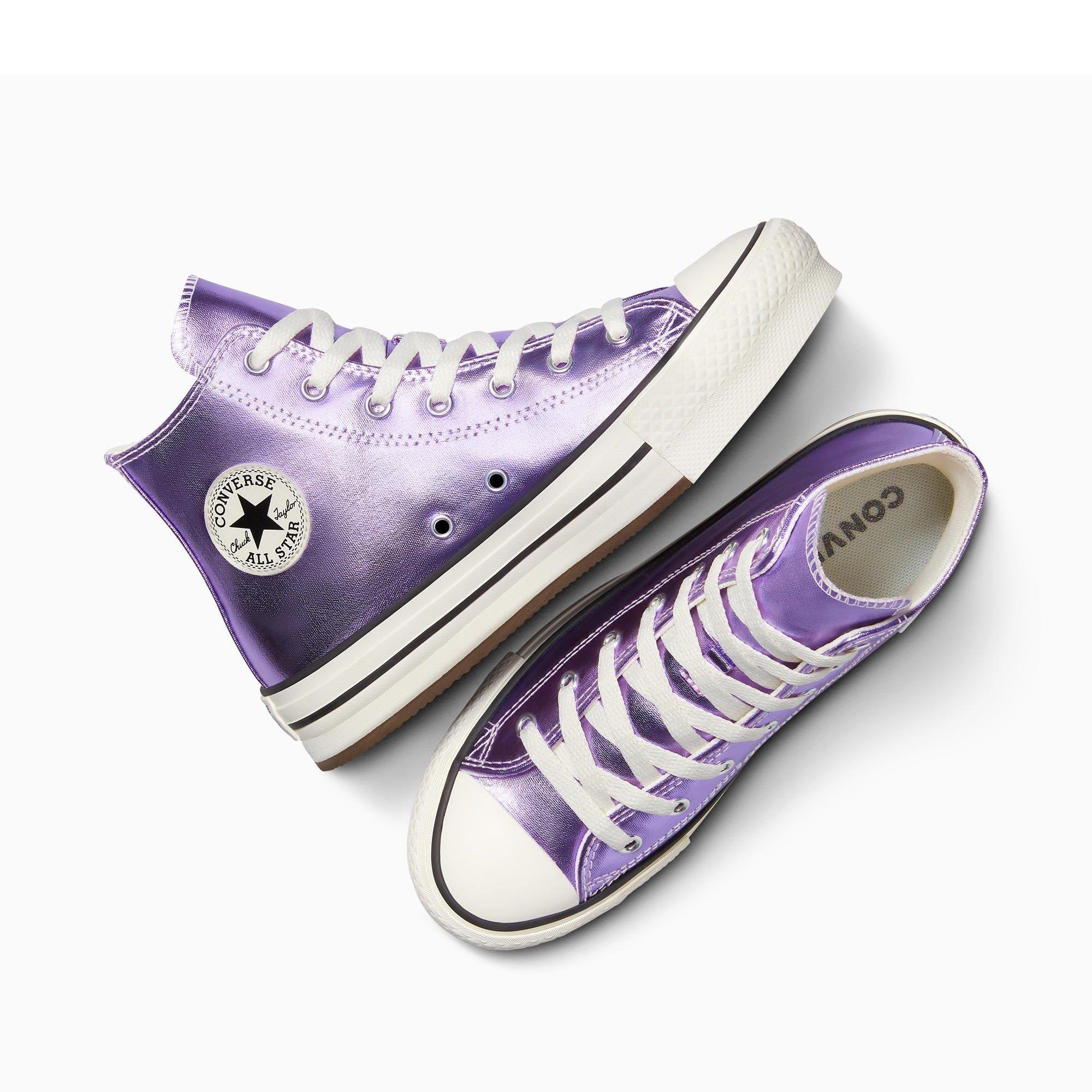 500-Purple/Eg - Converse - Kids' Chuck Taylor All Star Eva High-Top Trainers - 5