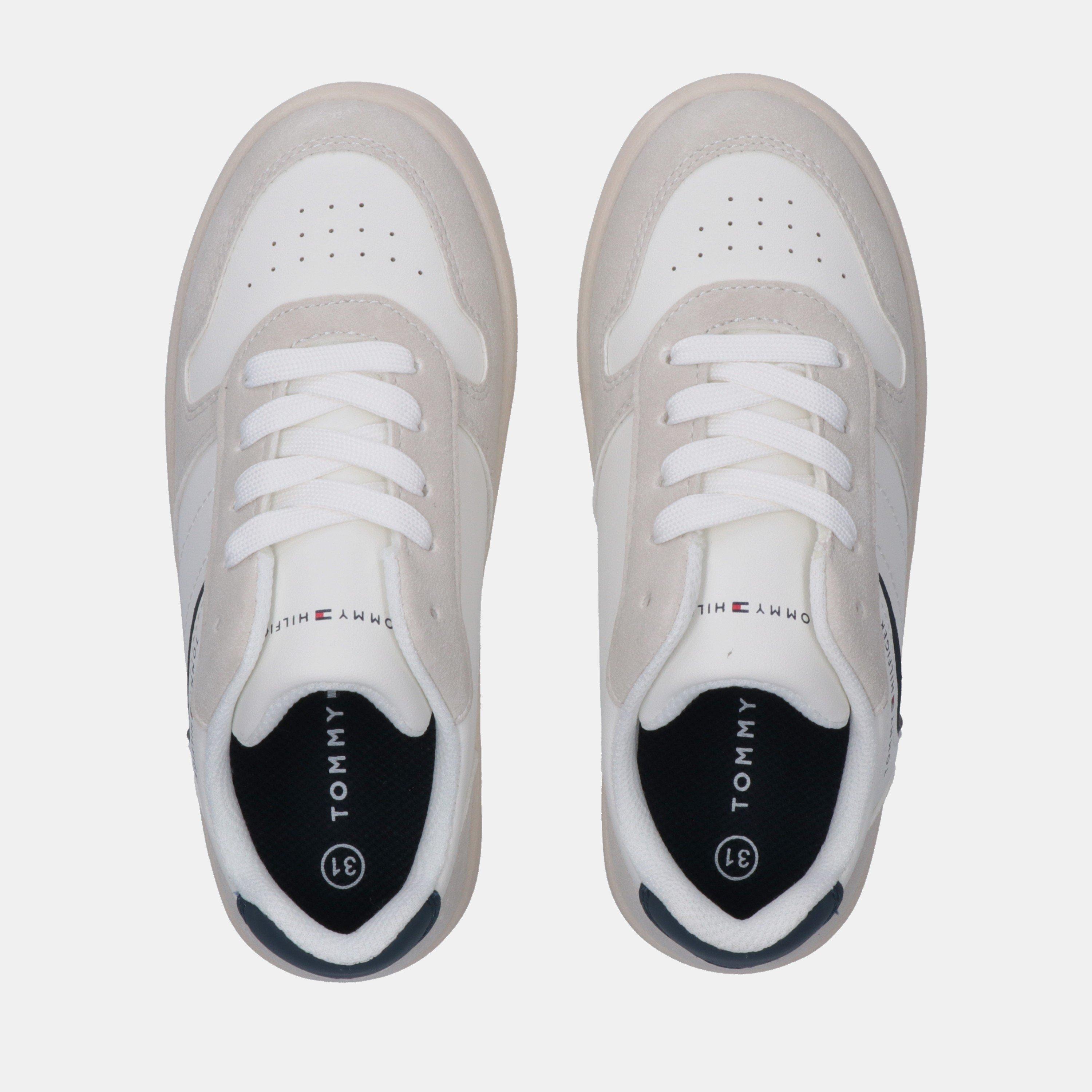 White/Beige - Tommy Hilfiger - Unisex Kids' Block Low-Top Trainers - 4