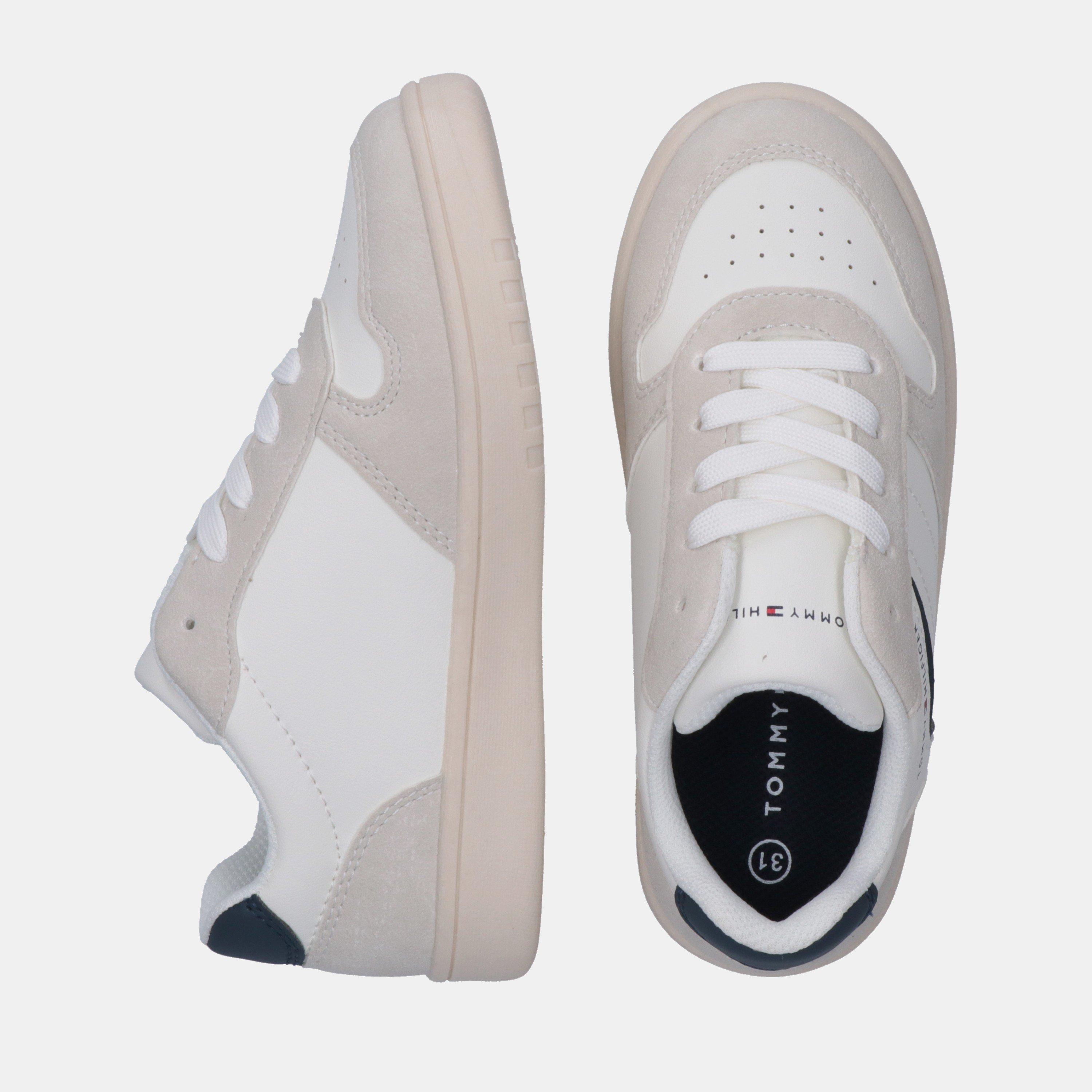 White/Beige - Tommy Hilfiger - Unisex Kids' Block Low-Top Trainers - 5