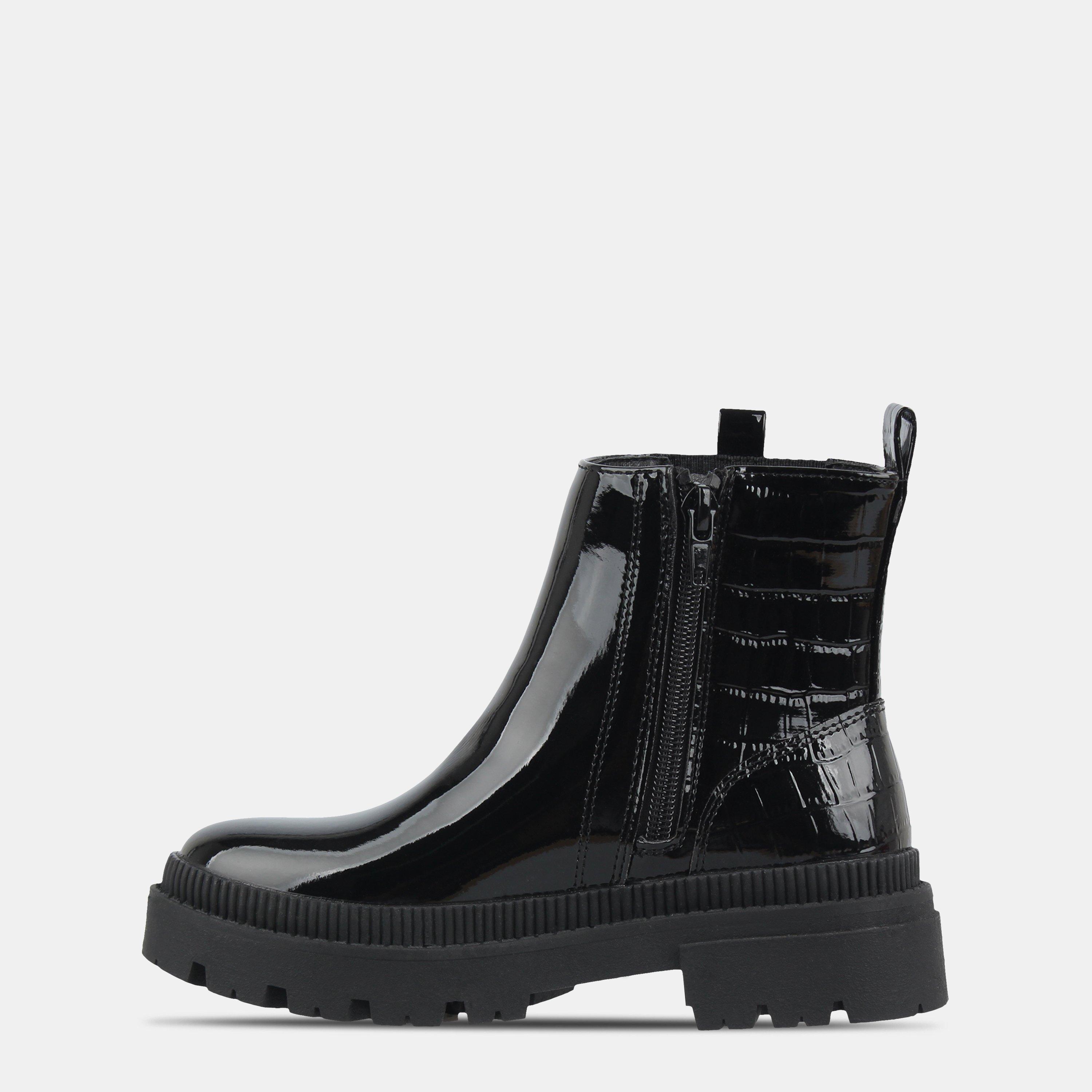 Black Patent - Miso - Stud Chelsea Boots - 2