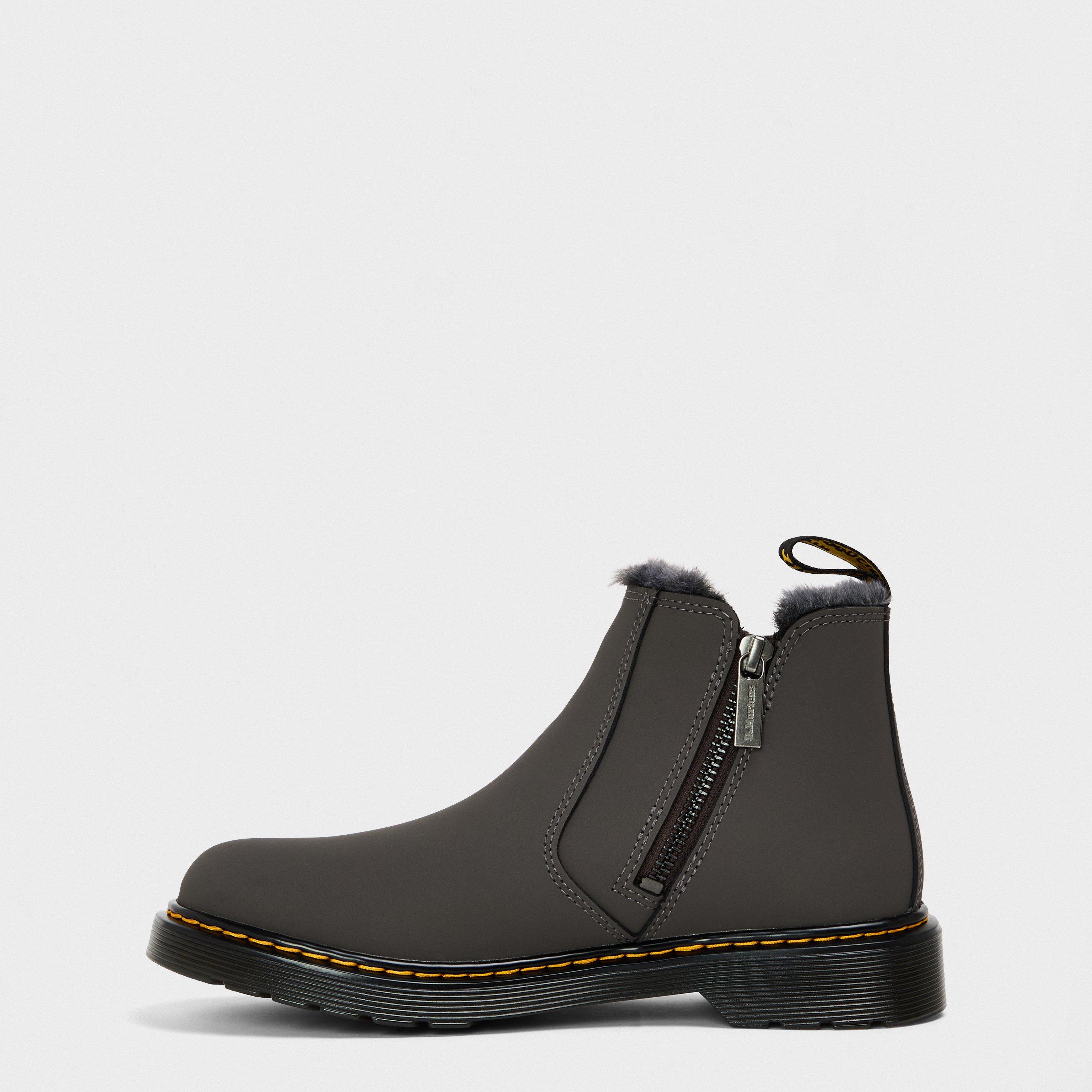 Gunemetal Grey - Dr Martens - Unisex Kids' Doc Leonore Chelsea Boots - 2