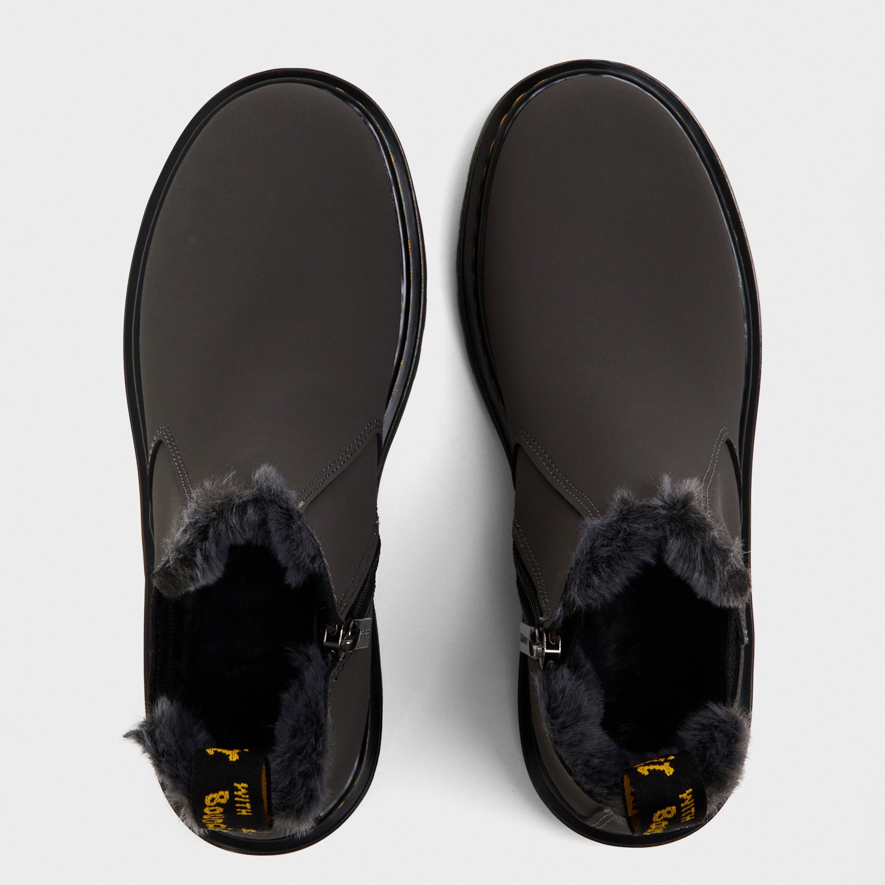 Gunemetal Grey - Dr Martens - Unisex Kids' Doc Leonore Chelsea Boots - 4