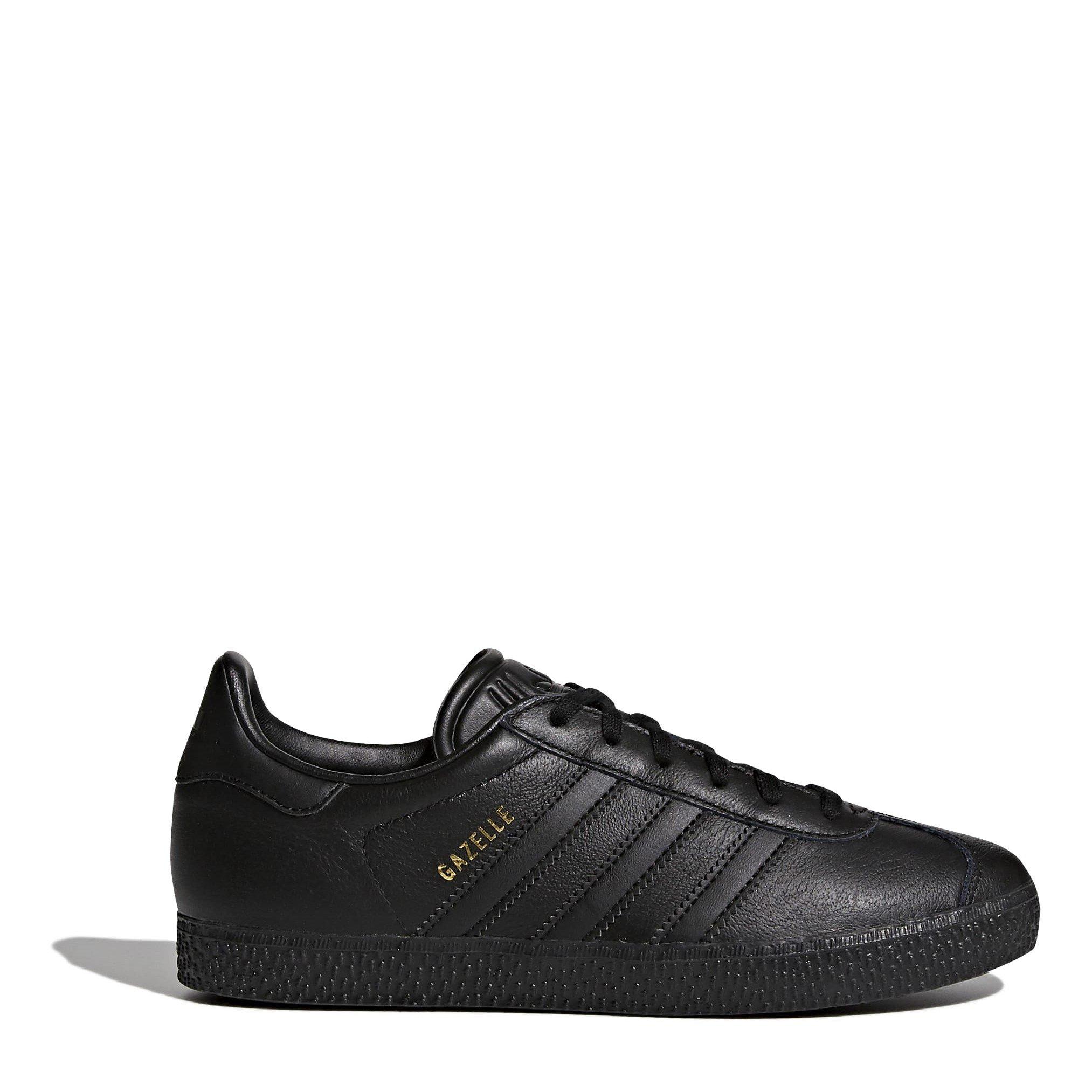 Black/Black - adidas Originals - Unisex Kids' Gazelle Low-Top Trainers - 1