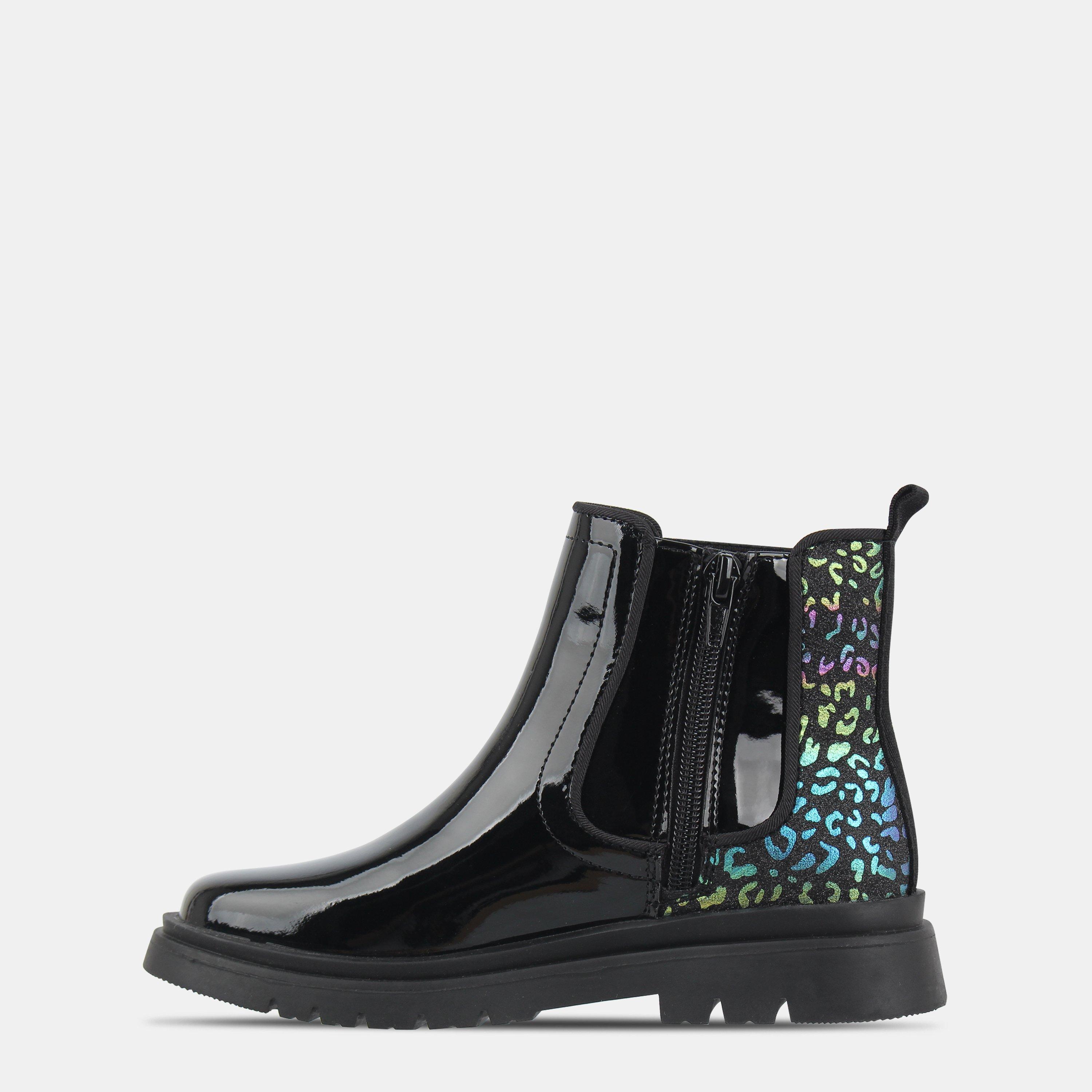 Black - Miso - Leopard Chelsea Boots Childrens - 2