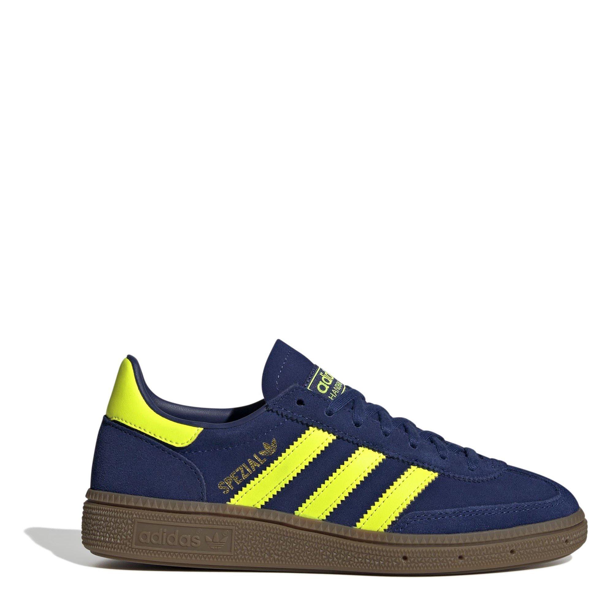 adidas Originals Junior Handball Spezial Shoes - Blue/Yellow - Size 4.5 (37.3)