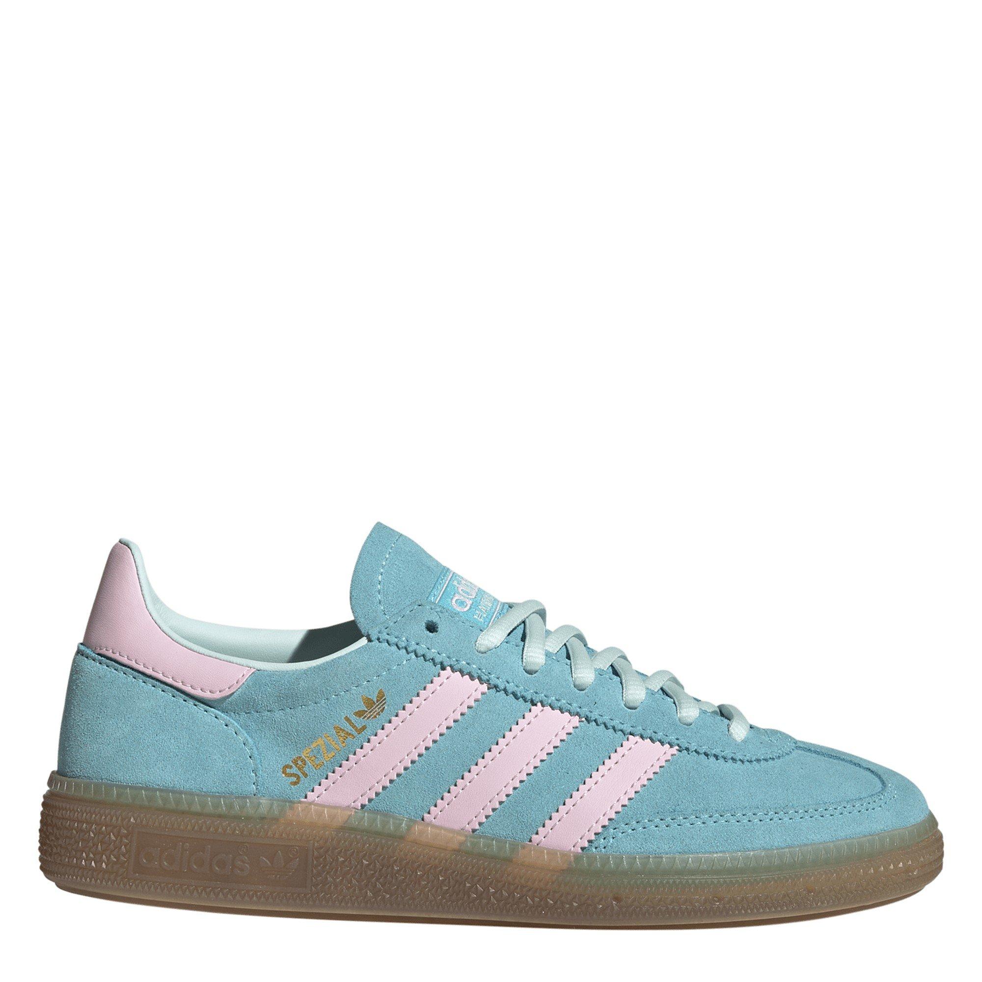 adidas Originals Junior Handball Spezial Shoes - Aqua/Pink - Size 3 (35.5)
