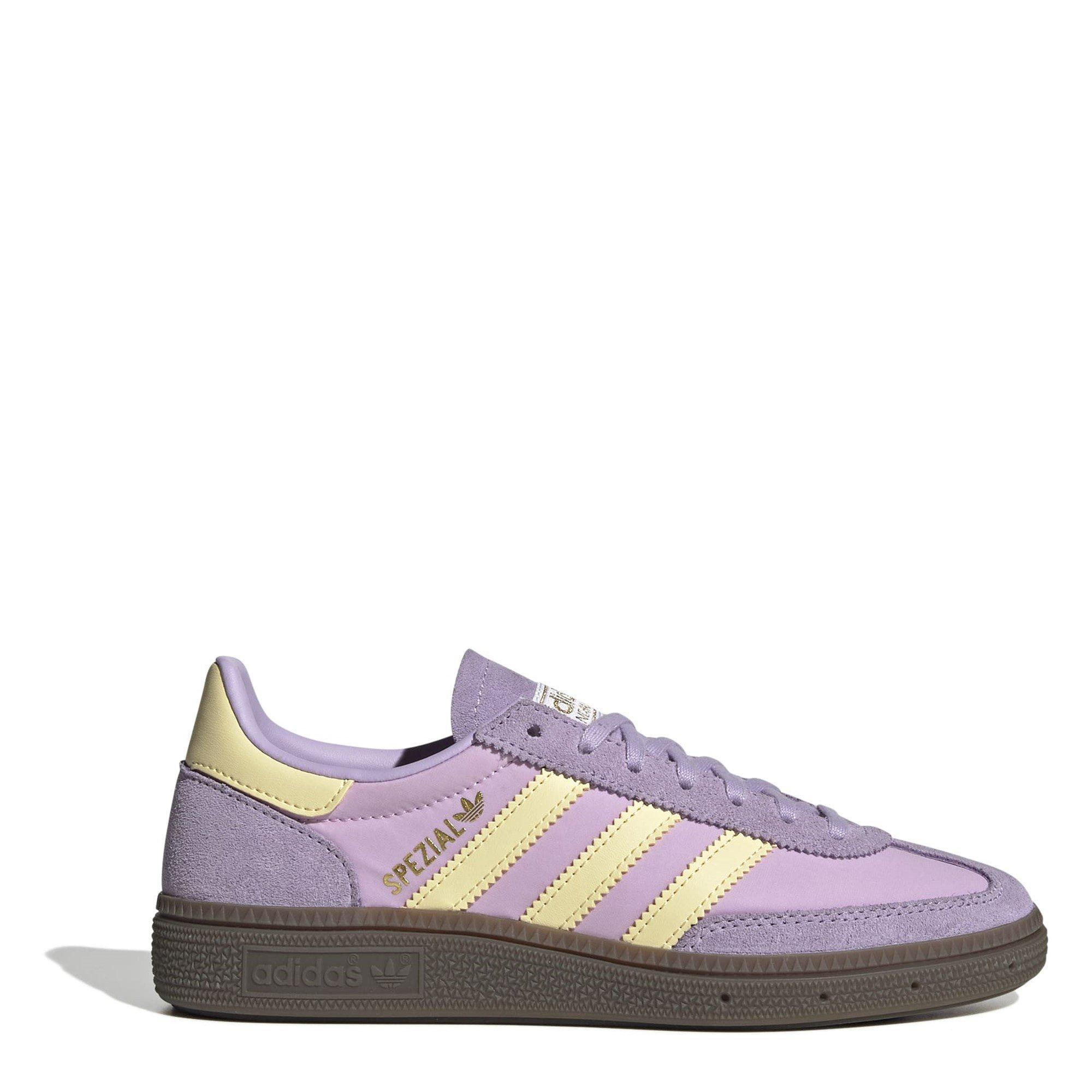 adidas Originals Junior Handball Spezial Shoes - Lilac/Yellow - Size 3 (35.5)