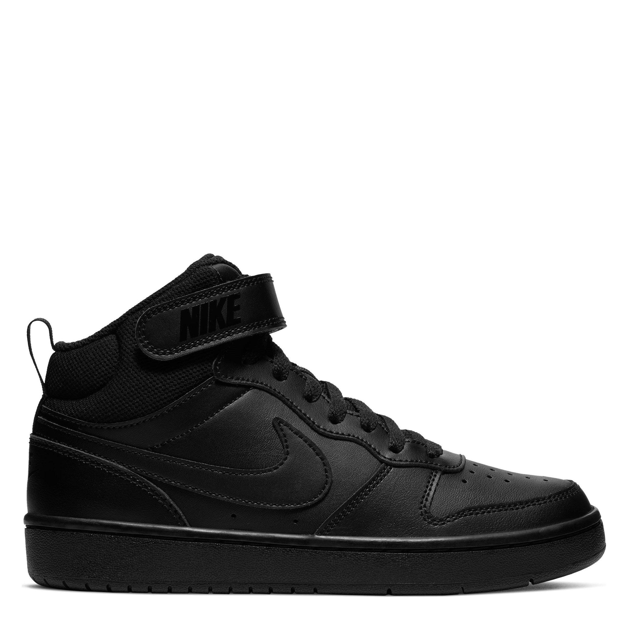 Triple Black - Nike - Court Borough Mid 2 Big Kids' Shoe - 1