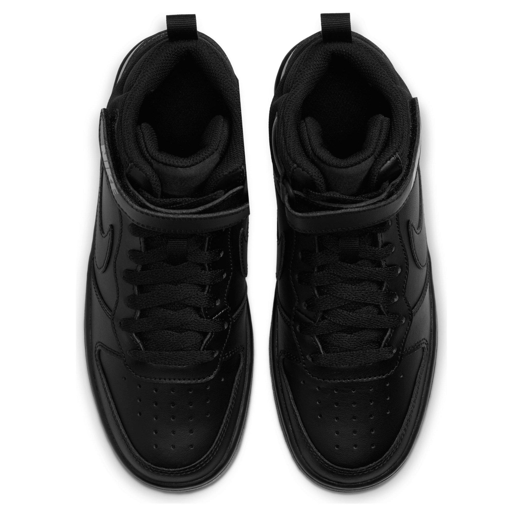 Triple Black - Nike - Court Borough Mid 2 Big Kids' Shoe - 5