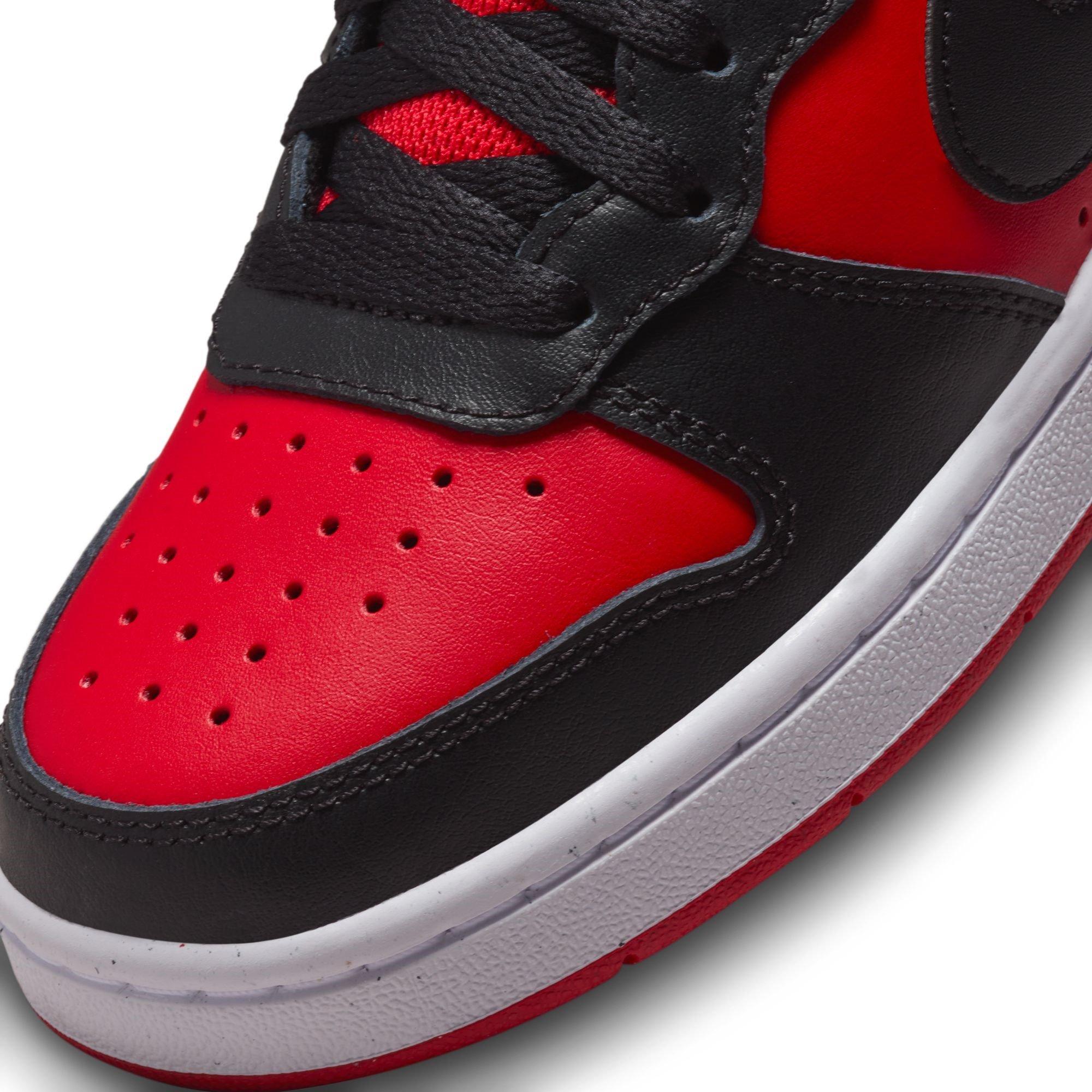 Rojo/Negro - Nike - Court Borough Mid 2 Big Kids' Shoe - 7