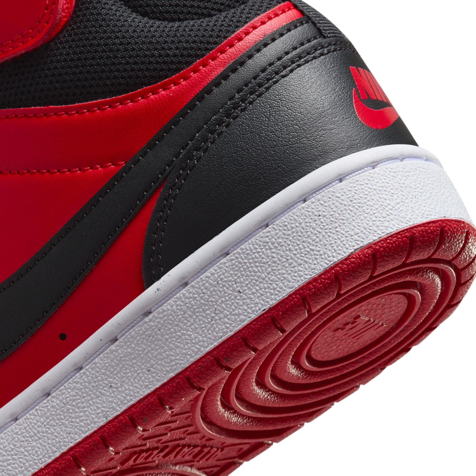 Rojo/Negro - Nike - Court Borough Mid 2 Big Kids' Shoe - 8
