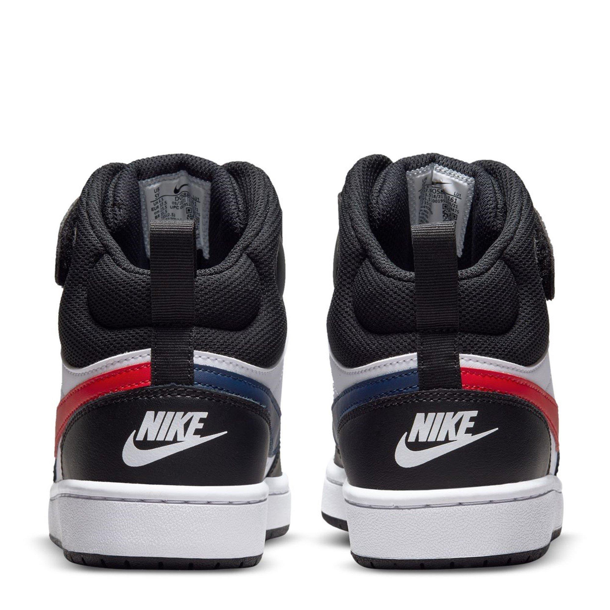 Wit/Zwart/Rood - Nike - Court Borough Mid 2 Big Kids' Shoe - 4