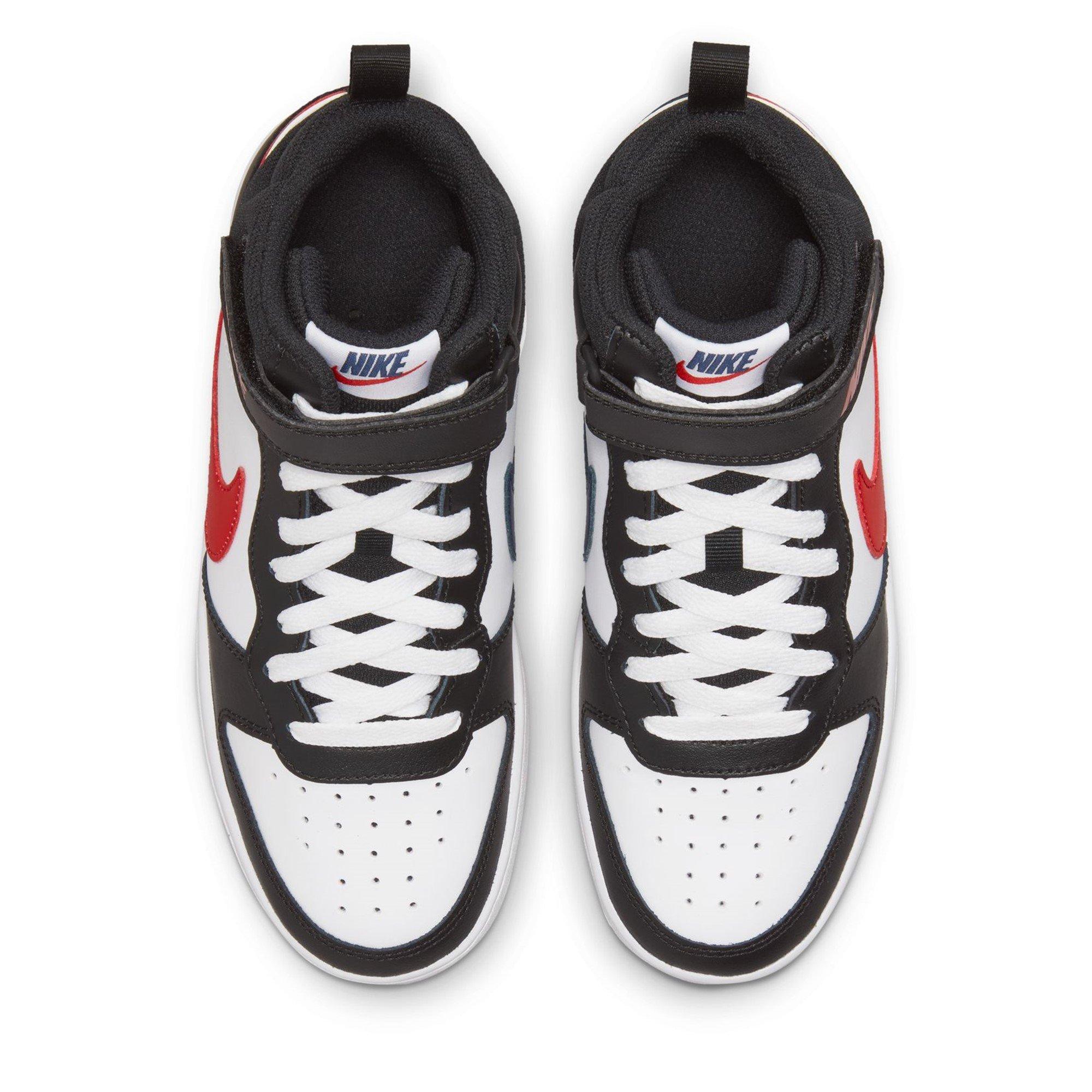 Wit/Zwart/Rood - Nike - Court Borough Mid 2 Big Kids' Shoe - 5