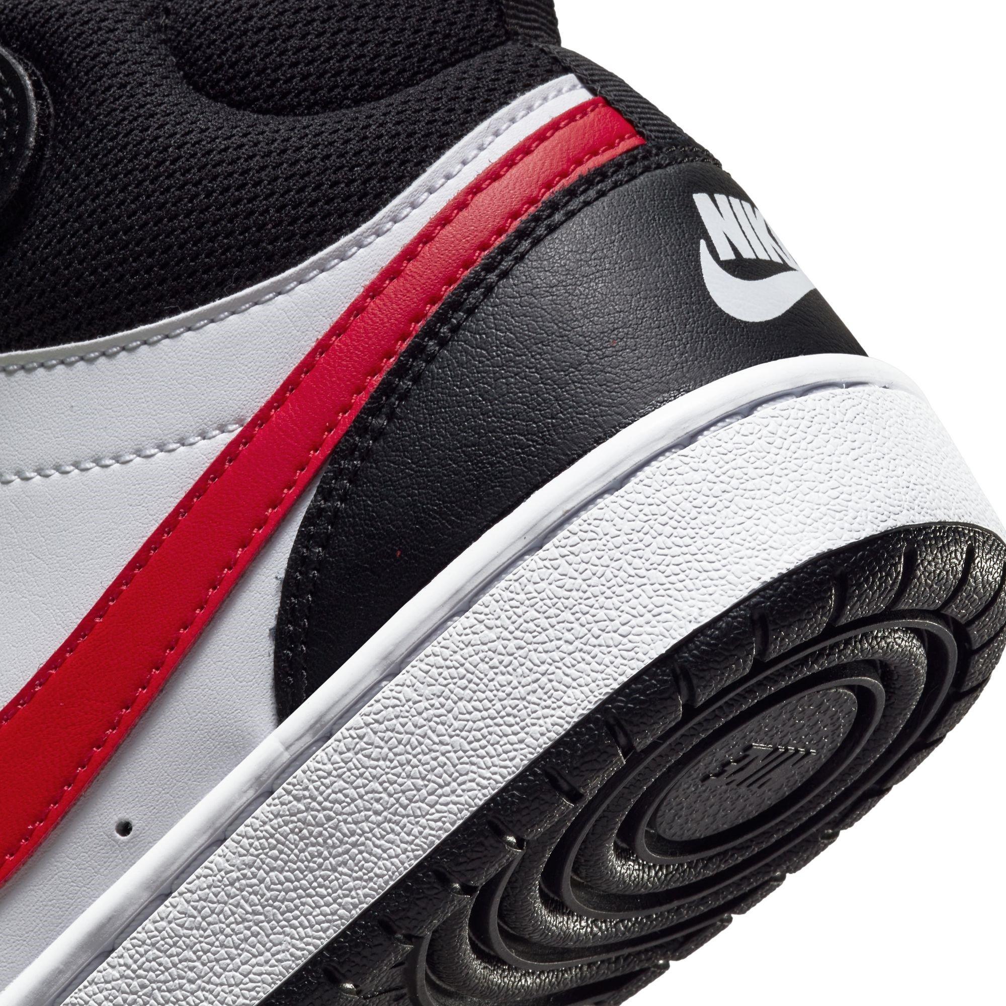 Wit/Zwart/Rood - Nike - Court Borough Mid 2 Big Kids' Shoe - 8