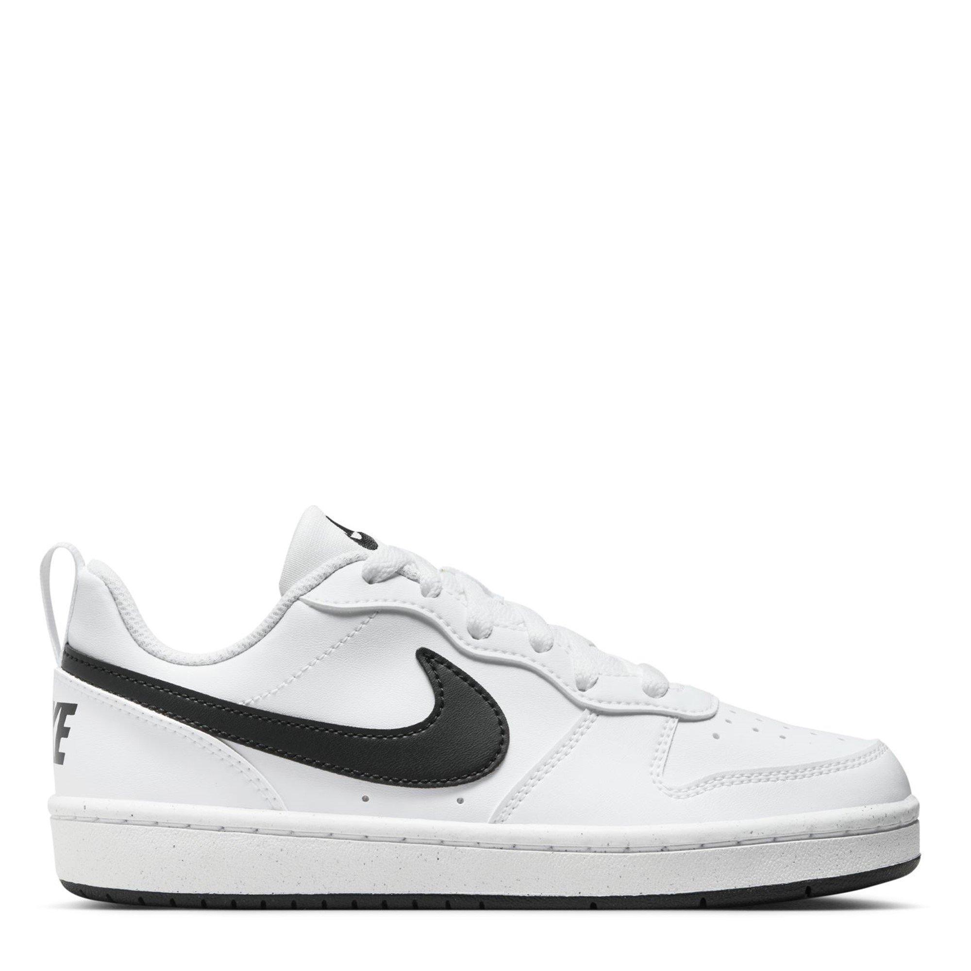 Nike Girls Court Borough Low Recraft Children Shoes - White/Black - 4 (36.5)