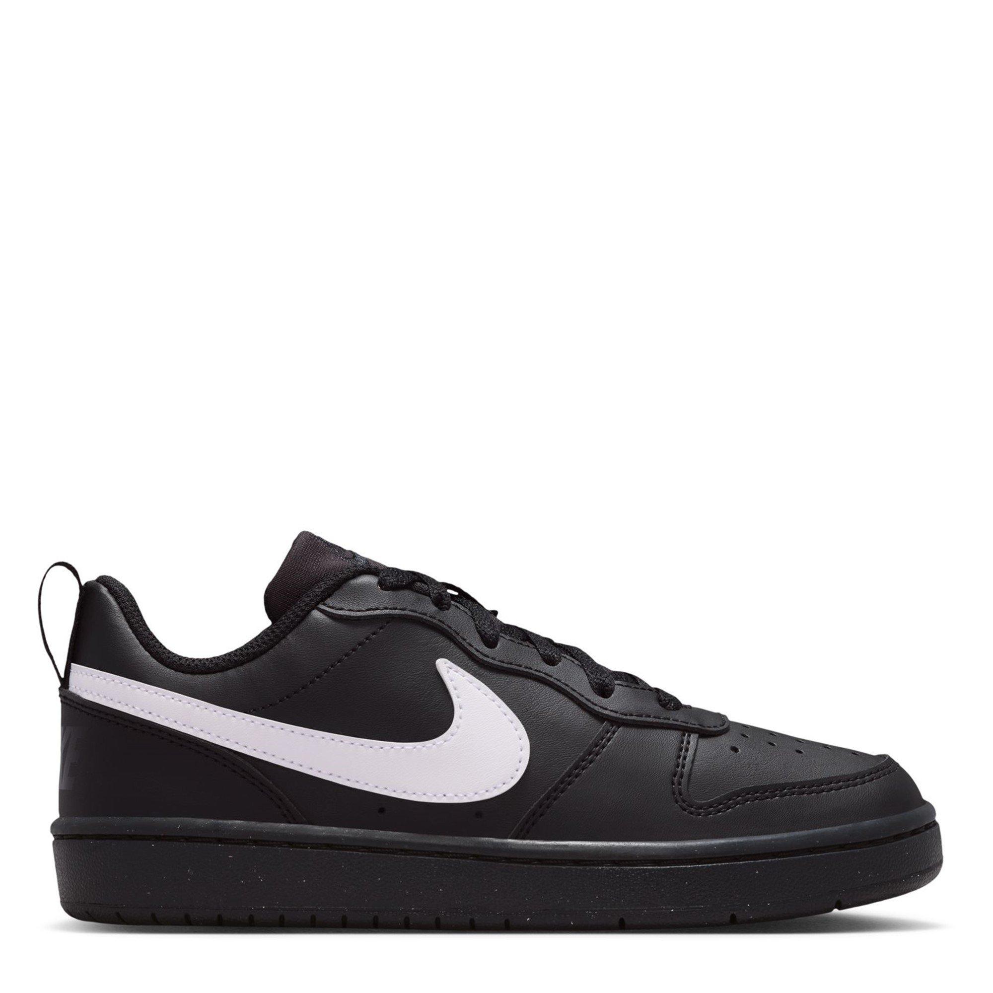 Nike Men's Black/White Court Borough Low Recraft Children Shoes - 5.5 (38.5)