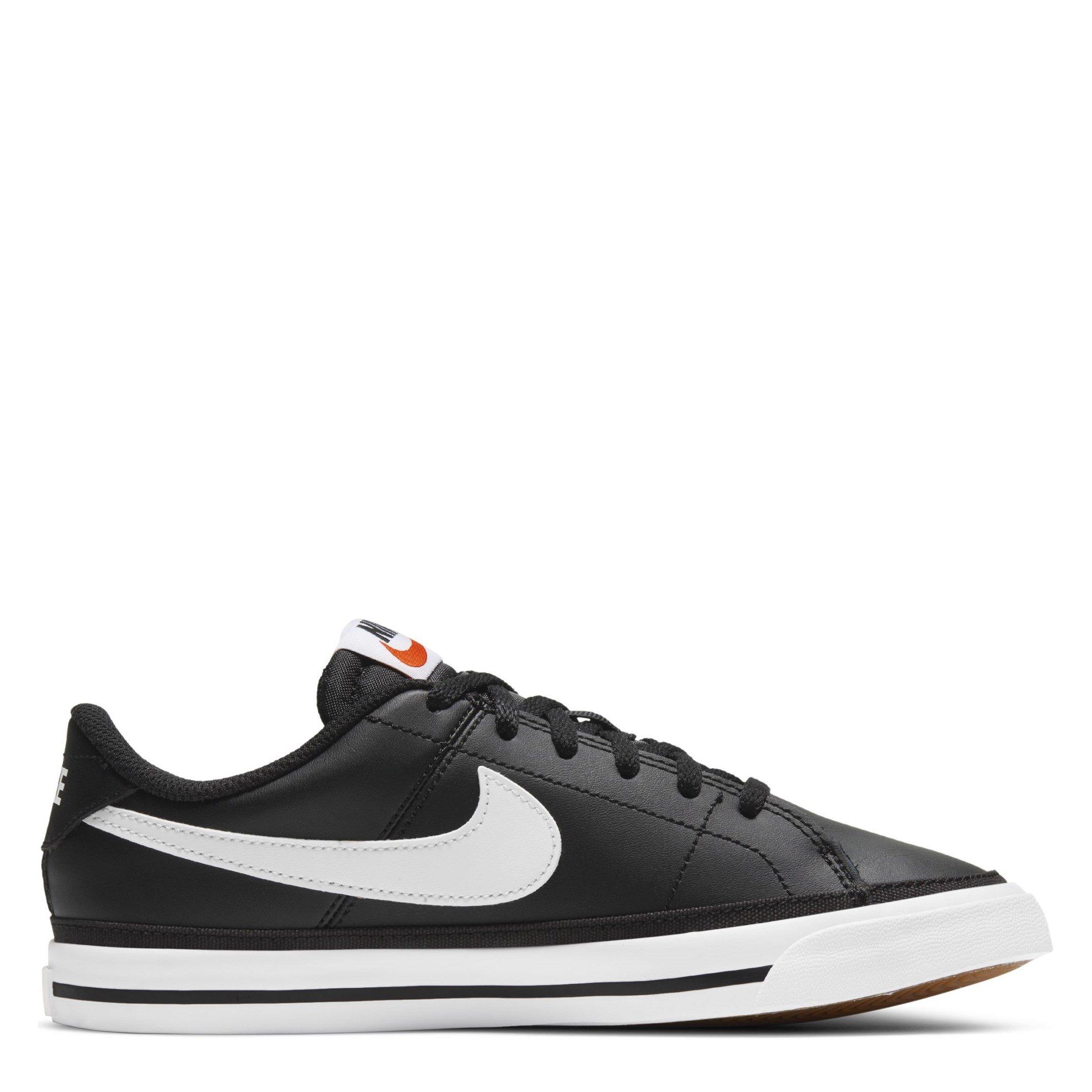 Nike Boys Court Legacy Big Kids' Trainers - Black/White - 5.5 (38.5)