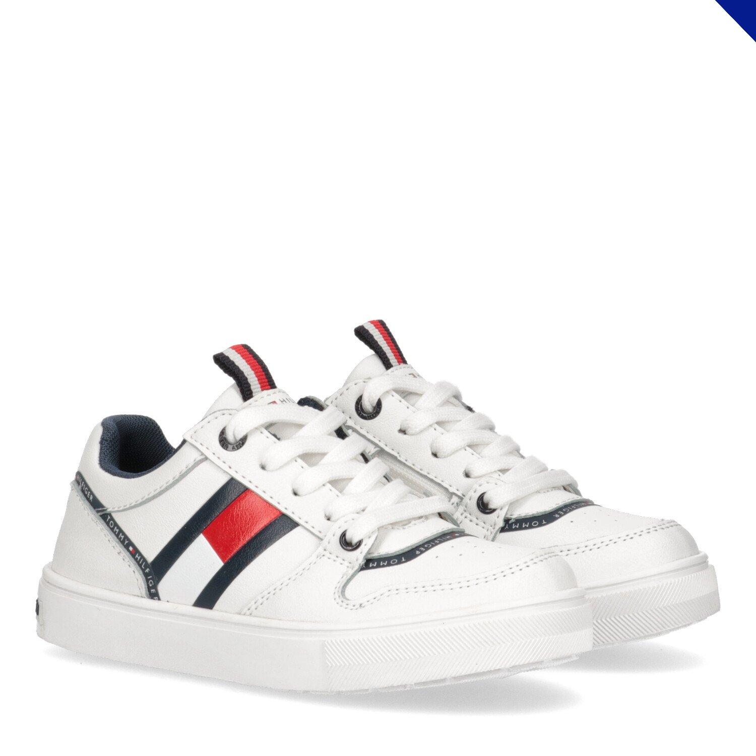 Wit 100 - Tommy Hilfiger - Logo Flag Trainer Junior - 2