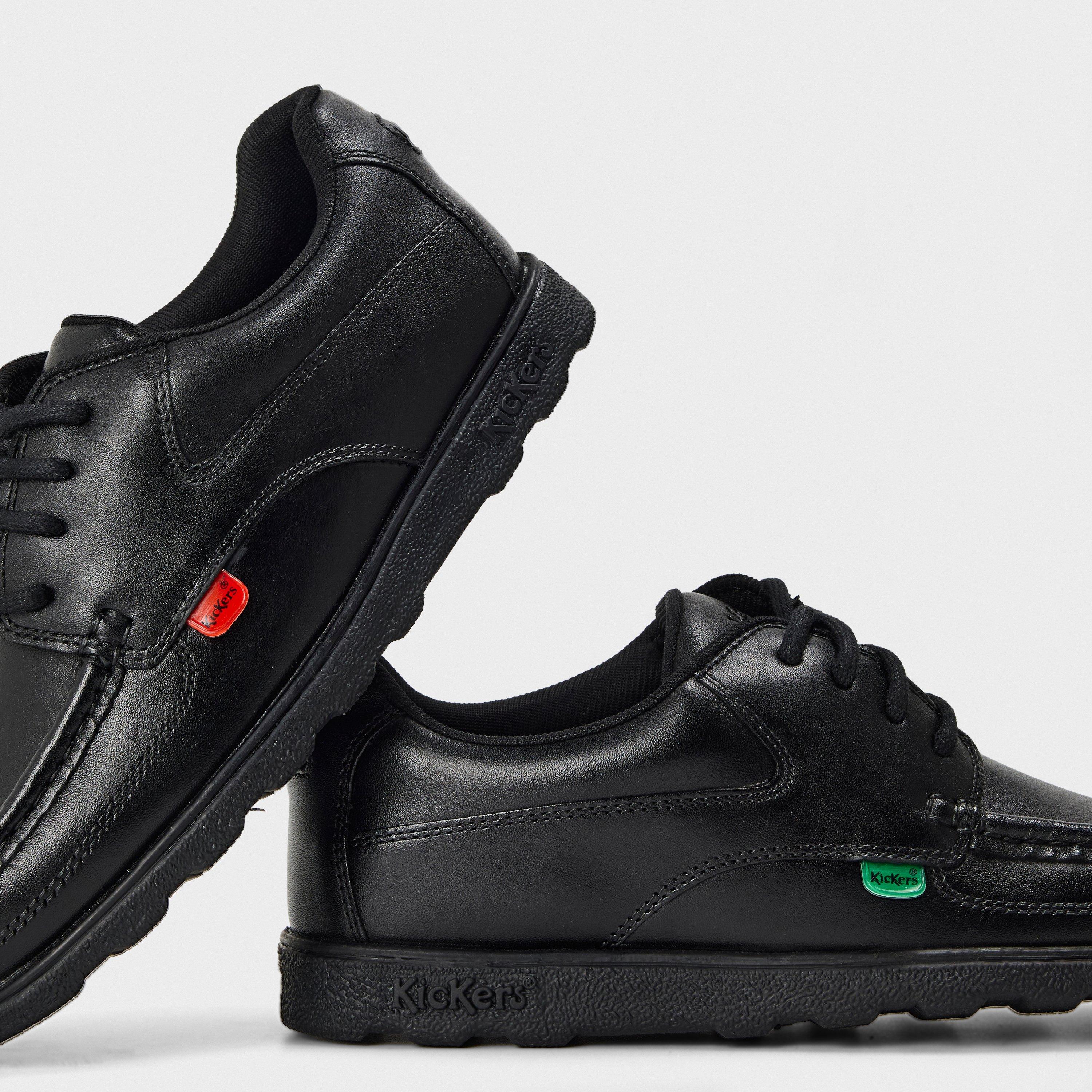 Zwart - Kickers - Kids' Moc Toe Formal Shoes - 3