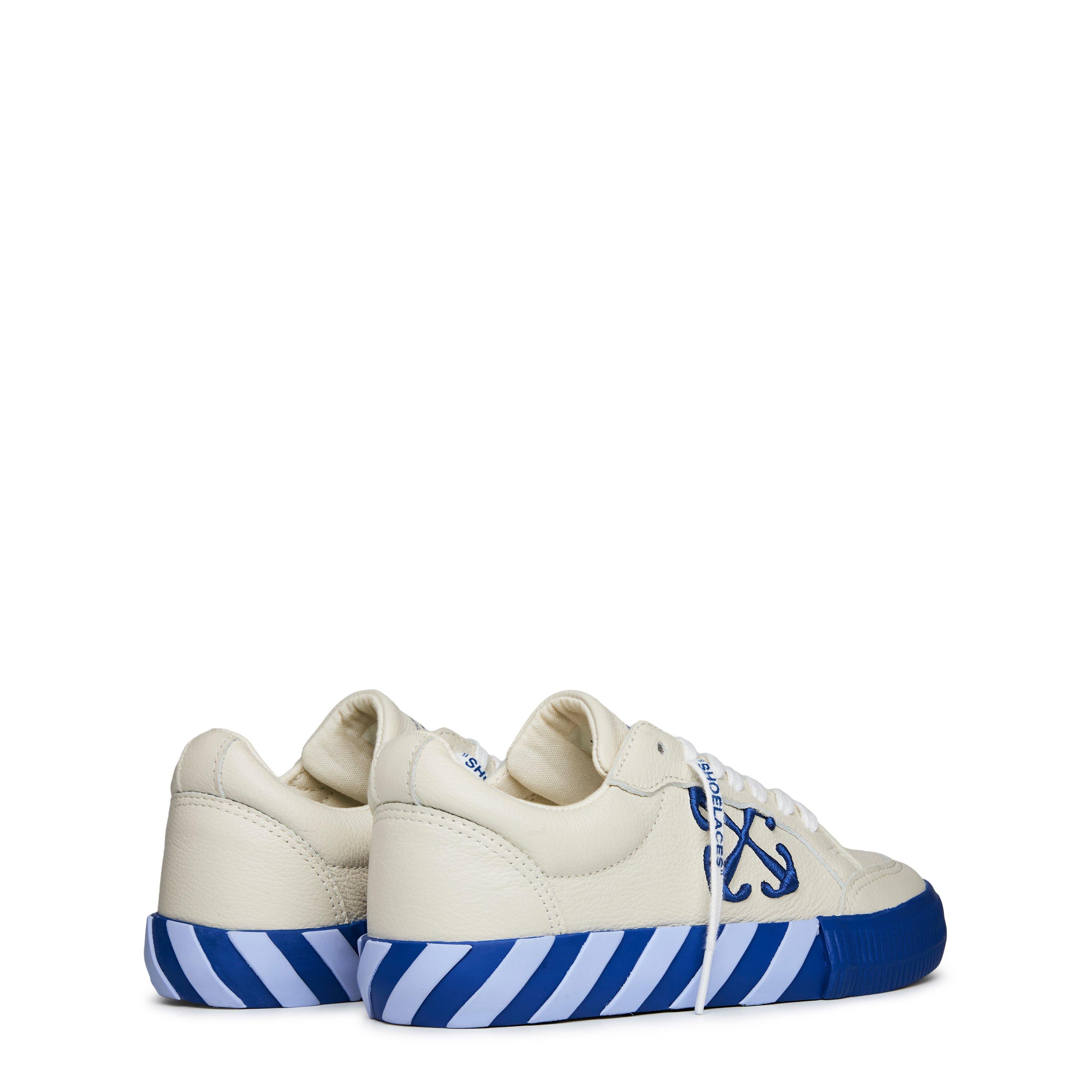 Wht/Blue - Off White - Kids Vulcanised Trainer with Signature Arrow Motif - 4