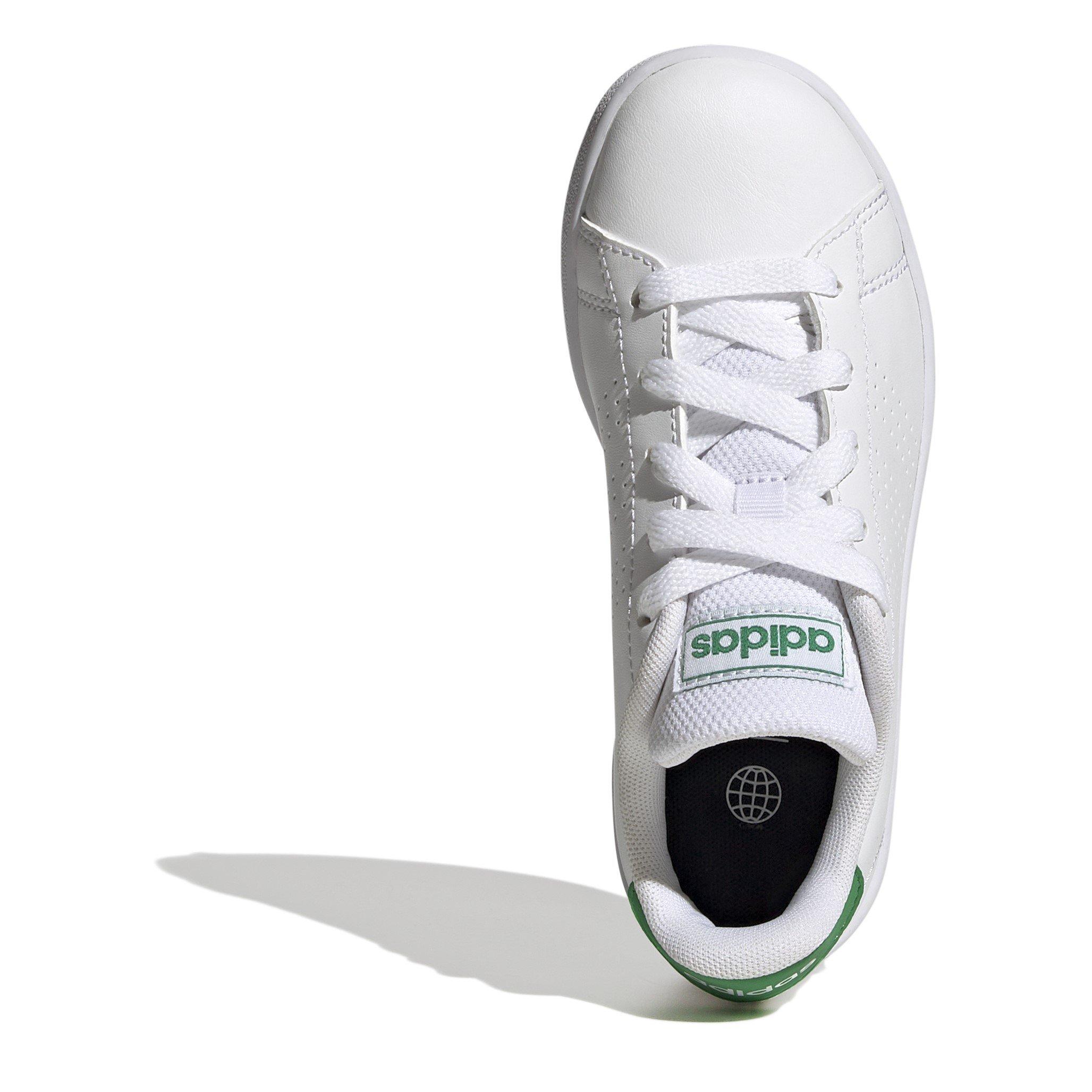 White/ Green - adidas - Advantage Lifestyle Trainers Juniors - 5