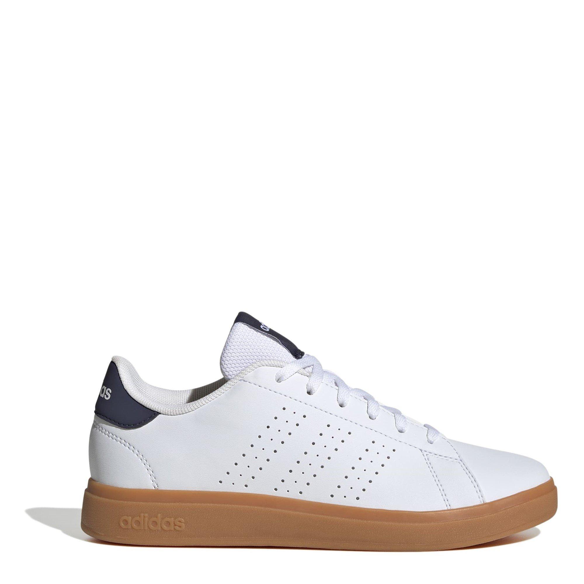 Adidas Boys Advantage Lifestyle Trainers Juniors - White/Navy/Gum - 4 (36.7)