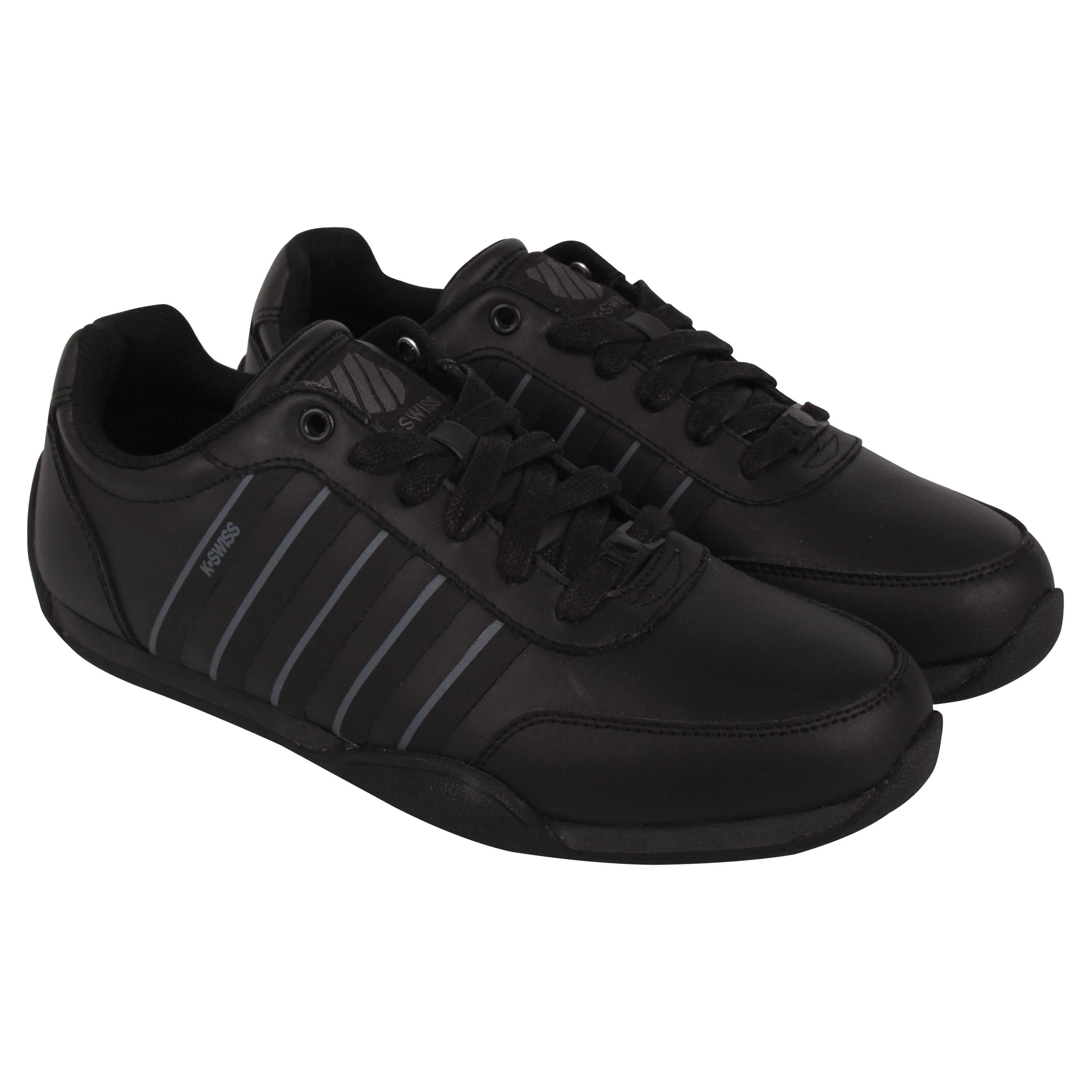 Black/Charcoal - K Swiss - Harvey Junior Trainers - 5