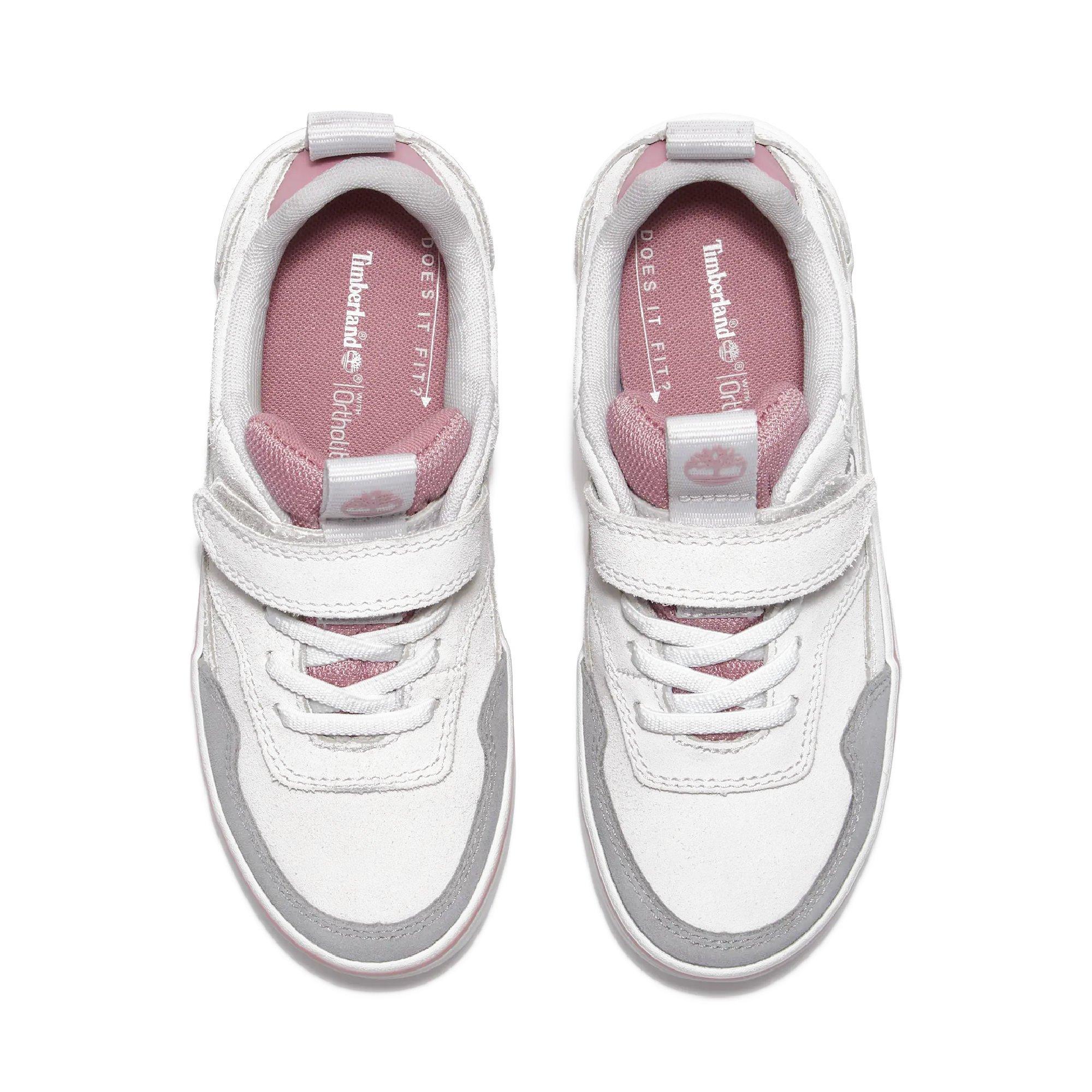 Lt Grey Suede - Timberland - Kids' Stone Jump Low Leather Low-Top Trainers - 4