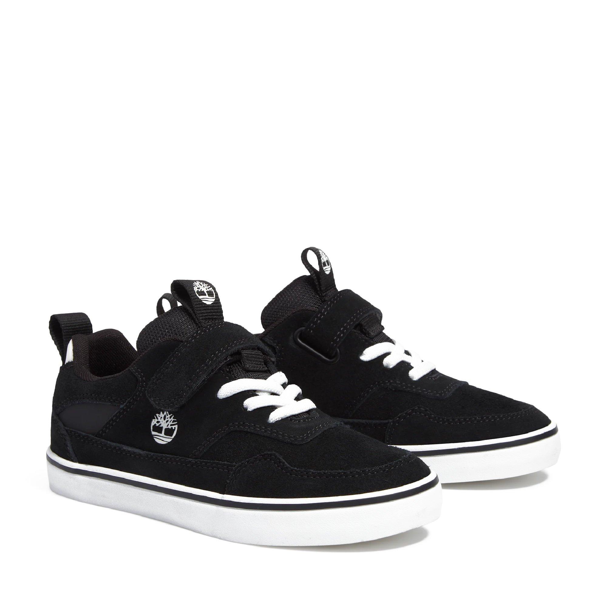 Blk Suede - Timberland - Kids' Stone Jump Low Leather Low-Top Trainers - 3
