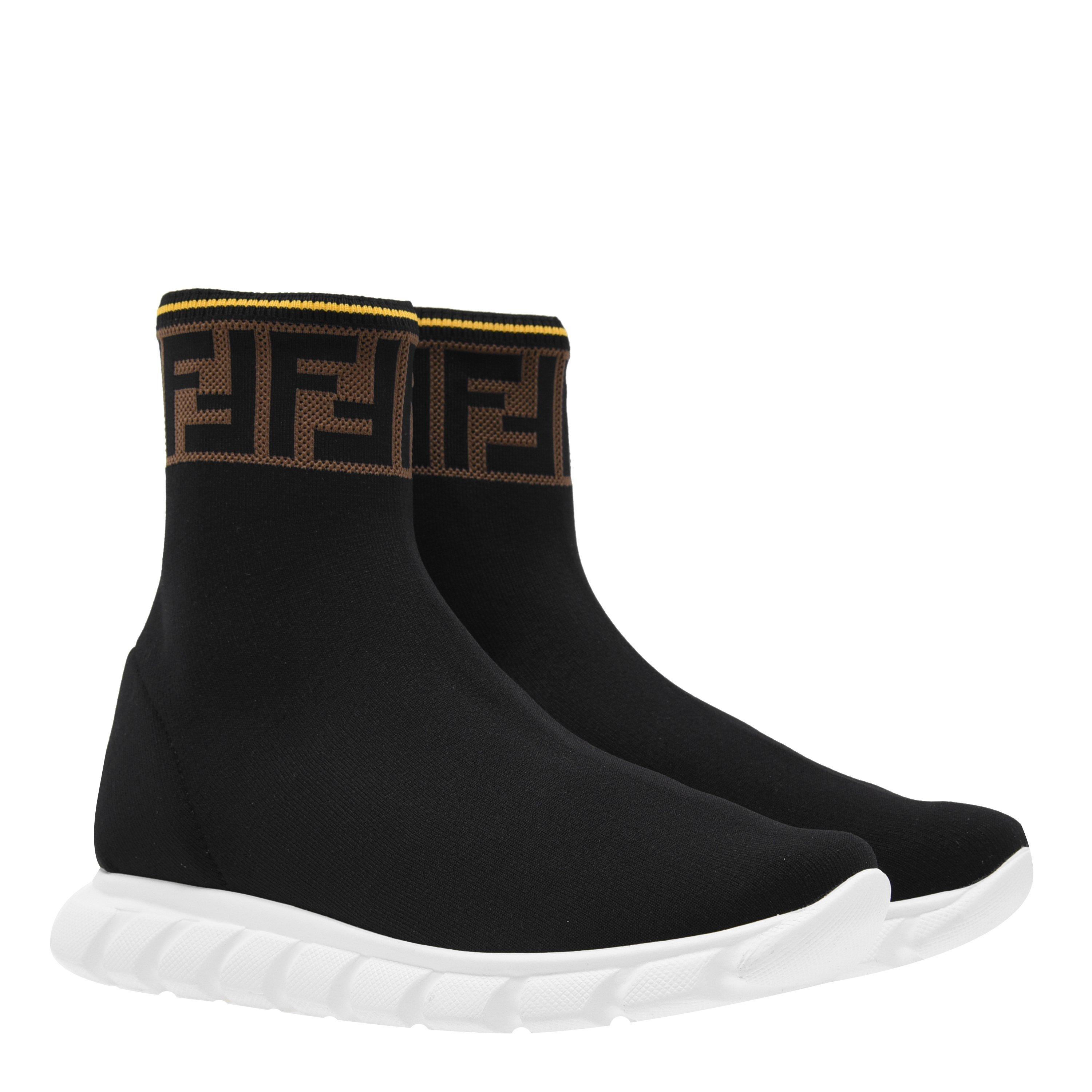 Black F15GD - Fendi - Ff Sock Boot Trainers - 3