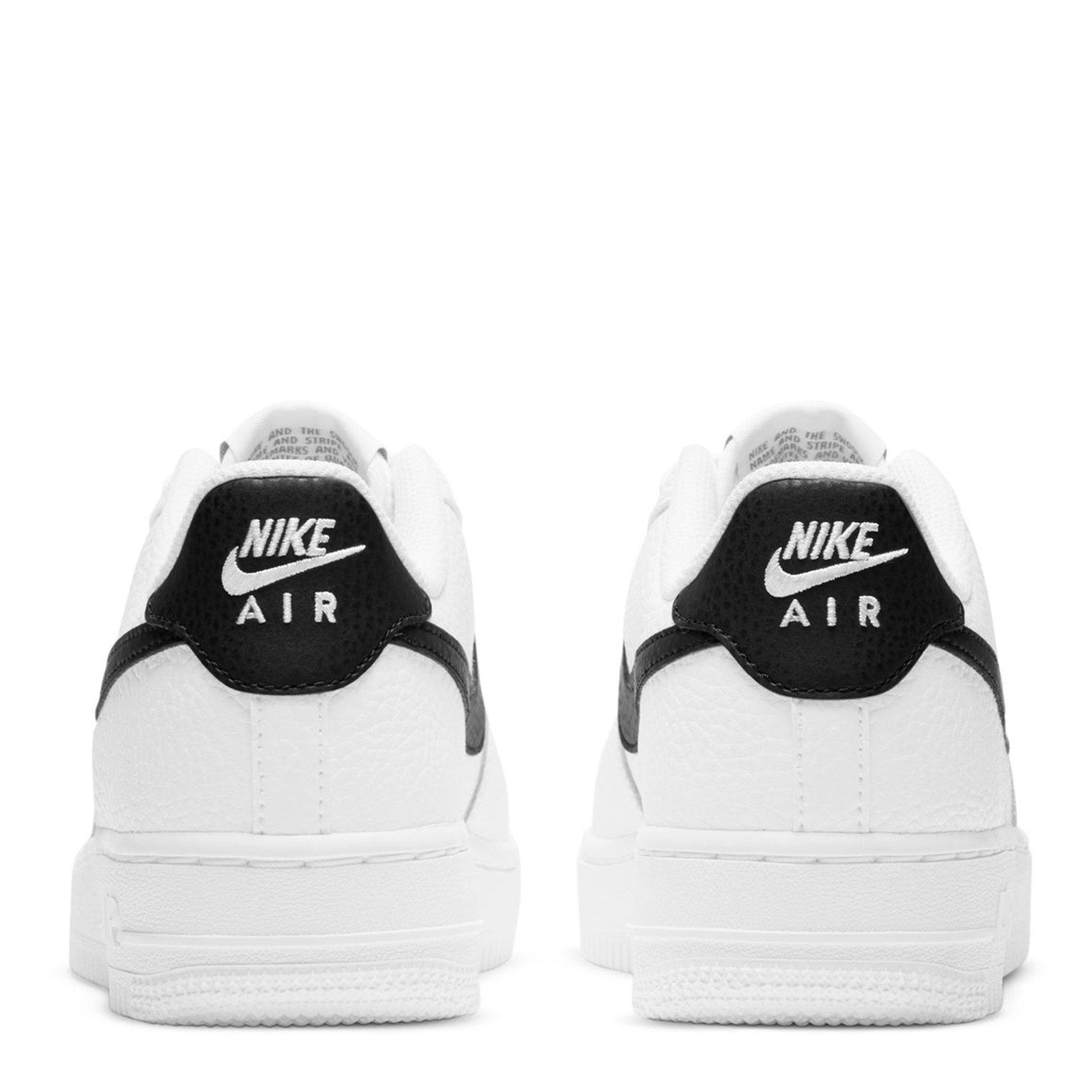 WHITE/BLACK - Nike - Air Force 1 Big Kids' Shoes - 4