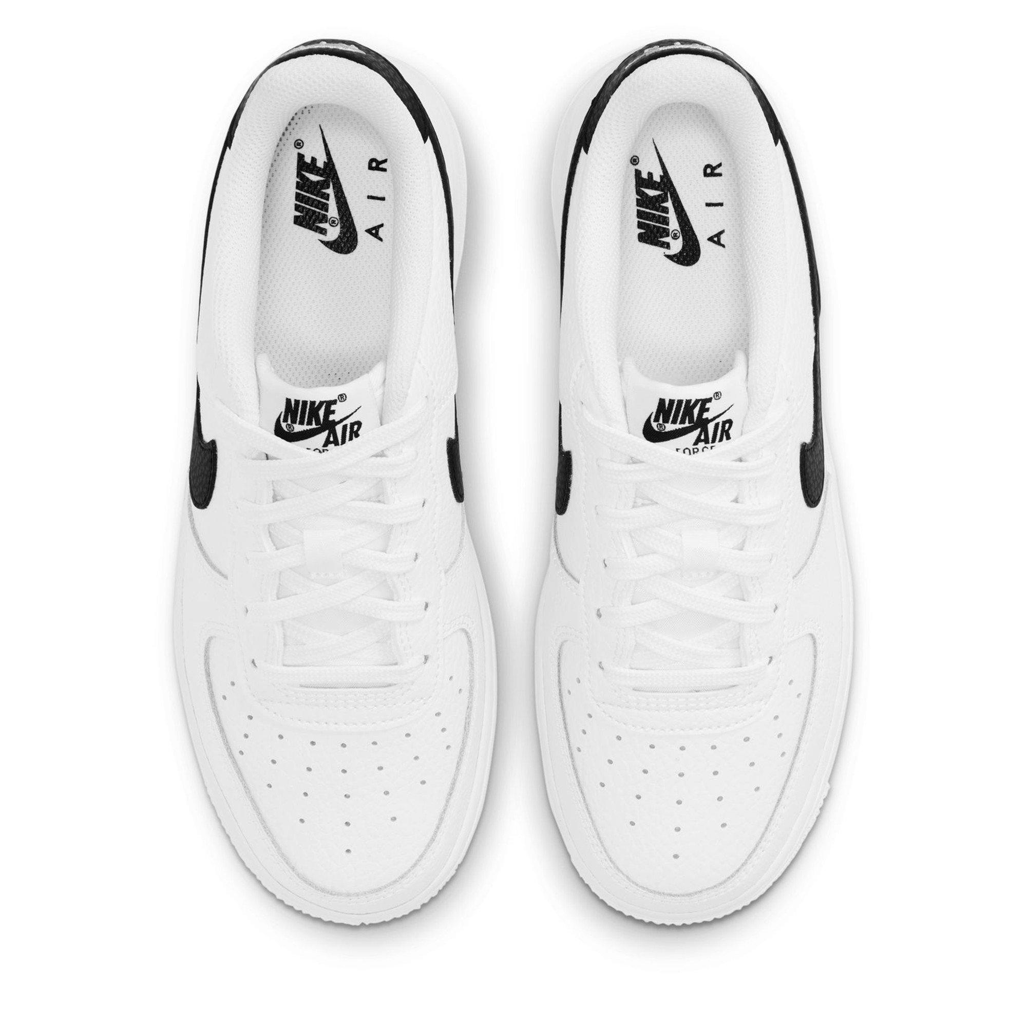 WHITE/BLACK - Nike - Air Force 1 Big Kids' Shoes - 5