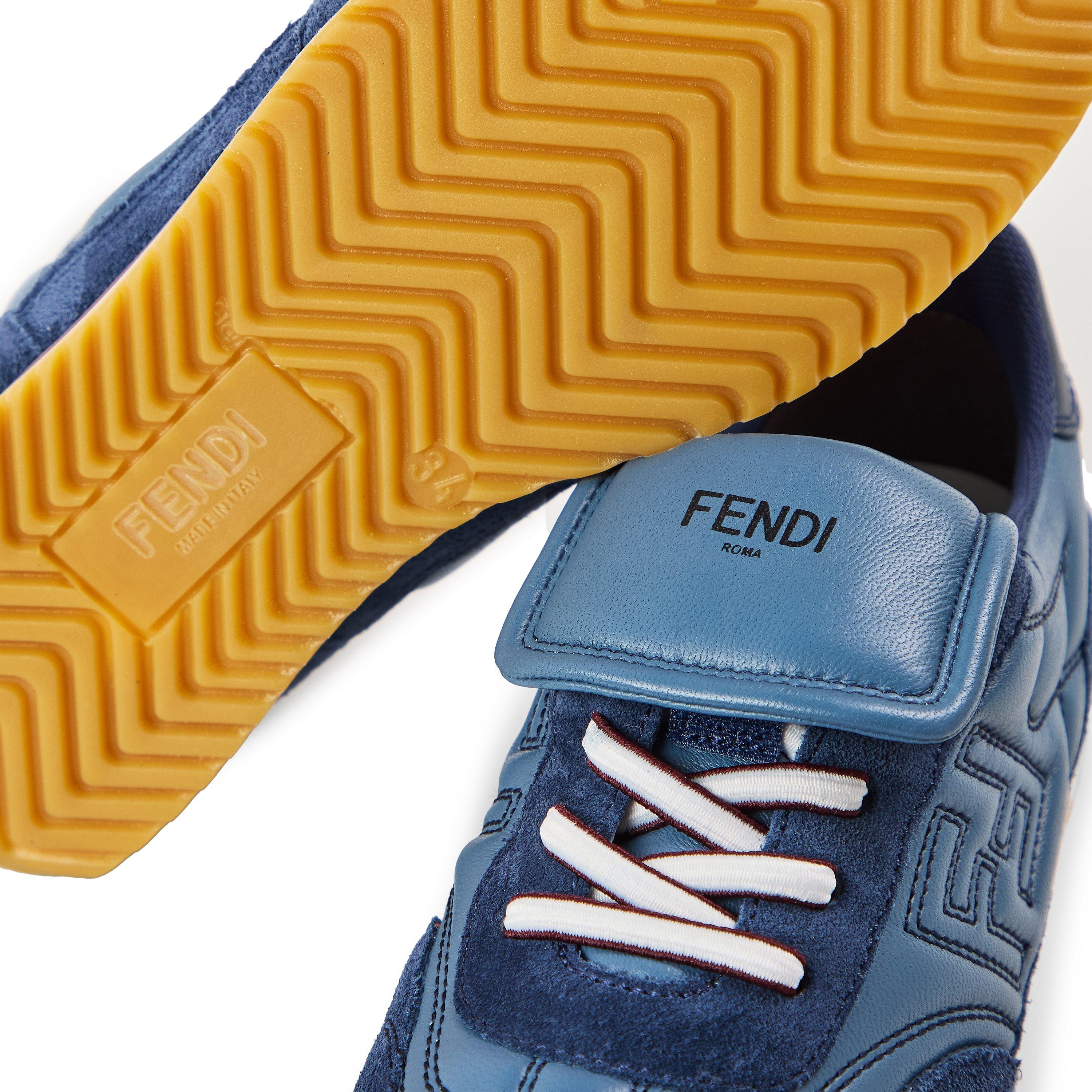Denim F1V9R - Fendi - Kids' Low-Top Trainers - 3