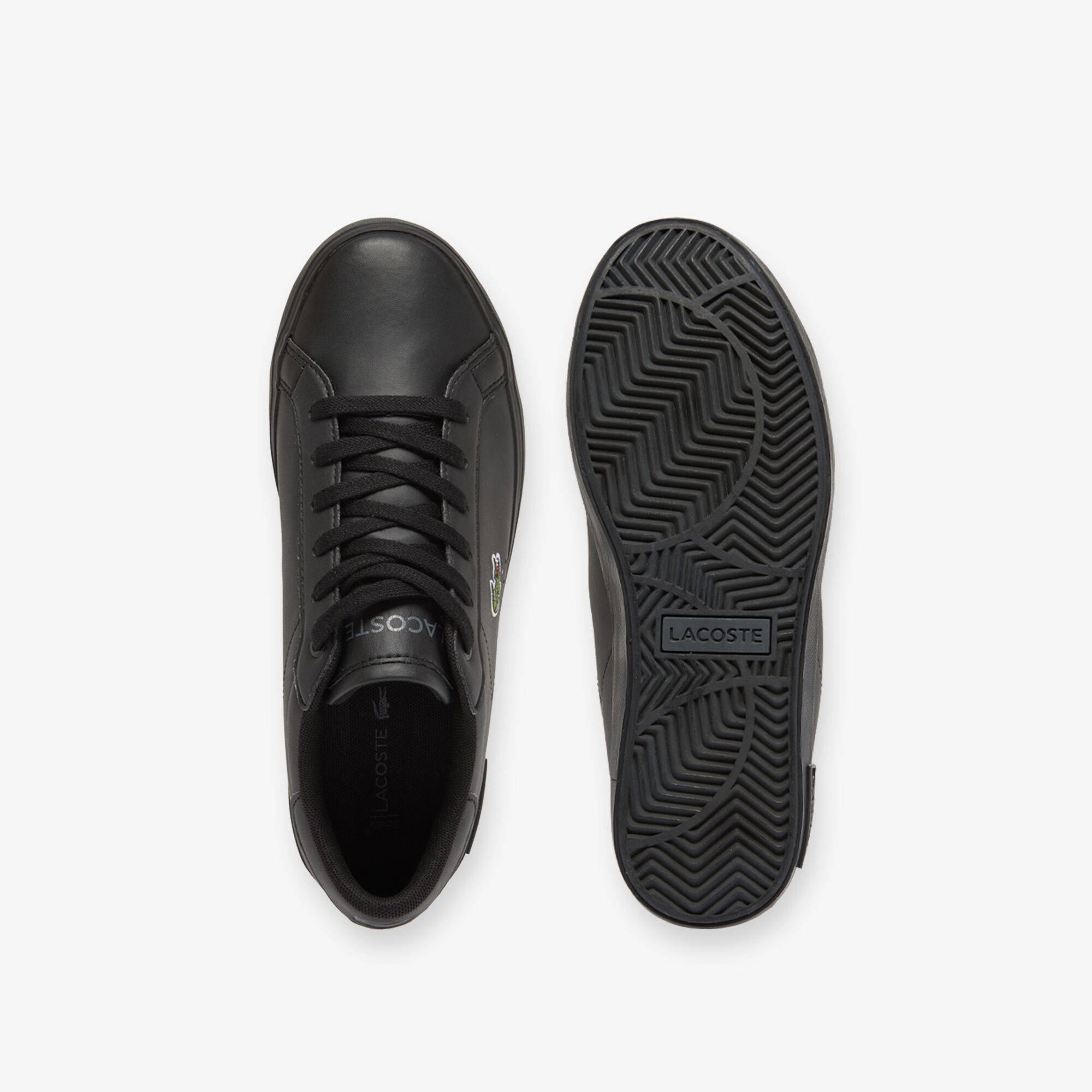 Black/Black - Lacoste - Kids' Low-Top Trainers - 4