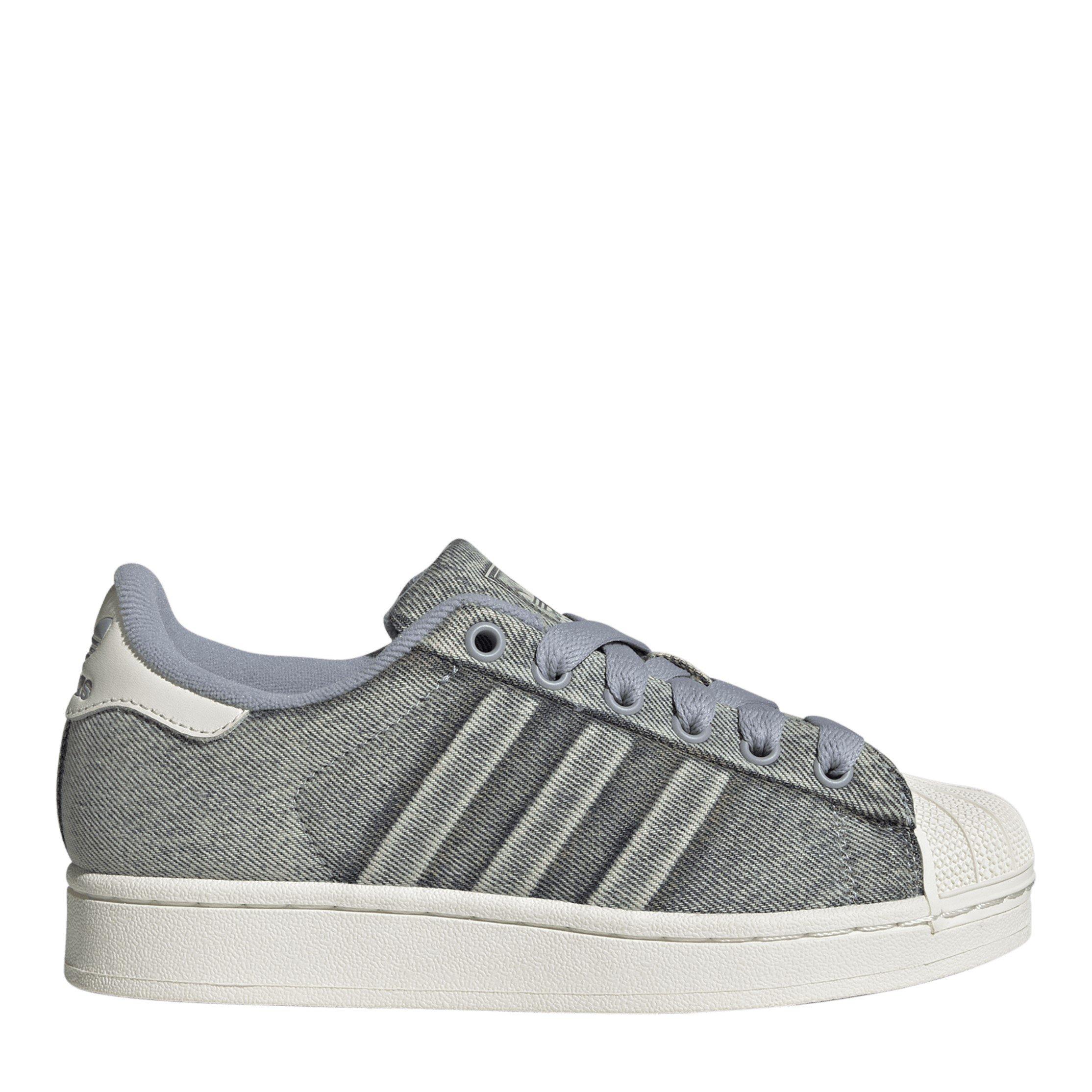 Blue Denim - adidas Originals - Kids' Superstar Low-Top Trainers - 1