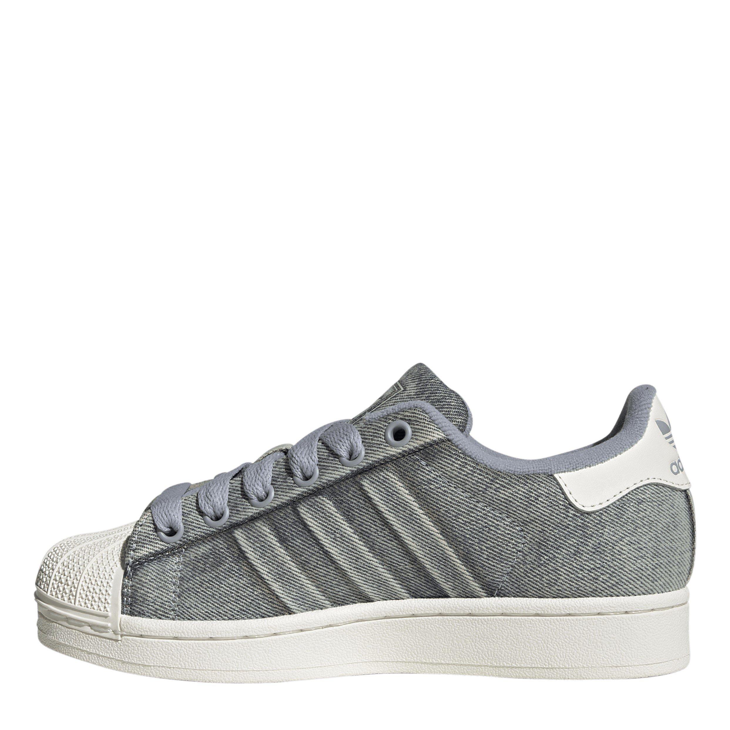 Blue Denim - adidas Originals - Kids' Superstar Low-Top Trainers - 2